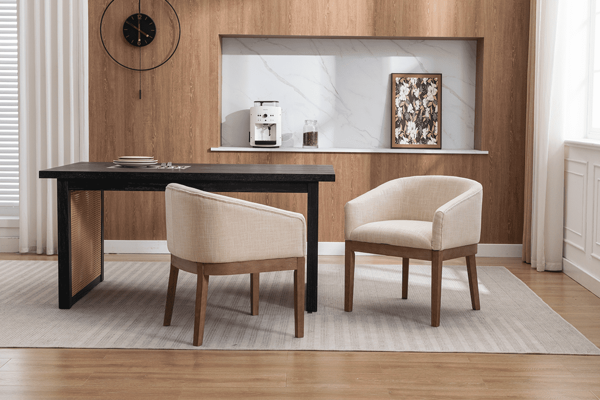 Chairus Farmhouse Slope Arm Dining Chairs