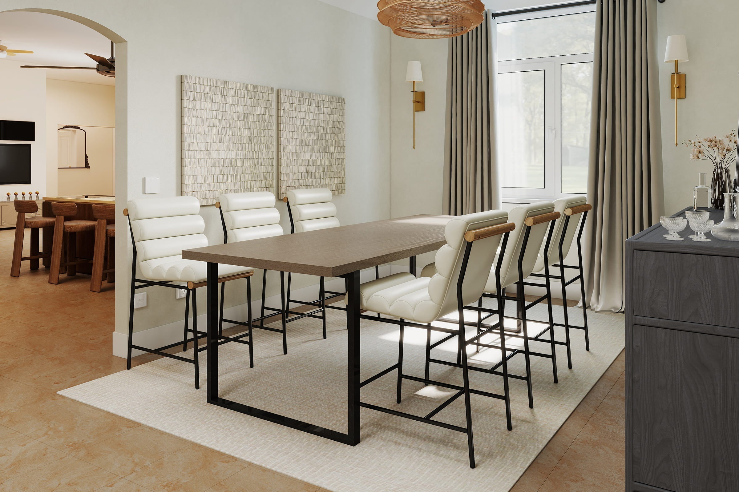 CHAIRUS 25”H Armless Upholstered Counter Stools Set of 2 - 5793CS