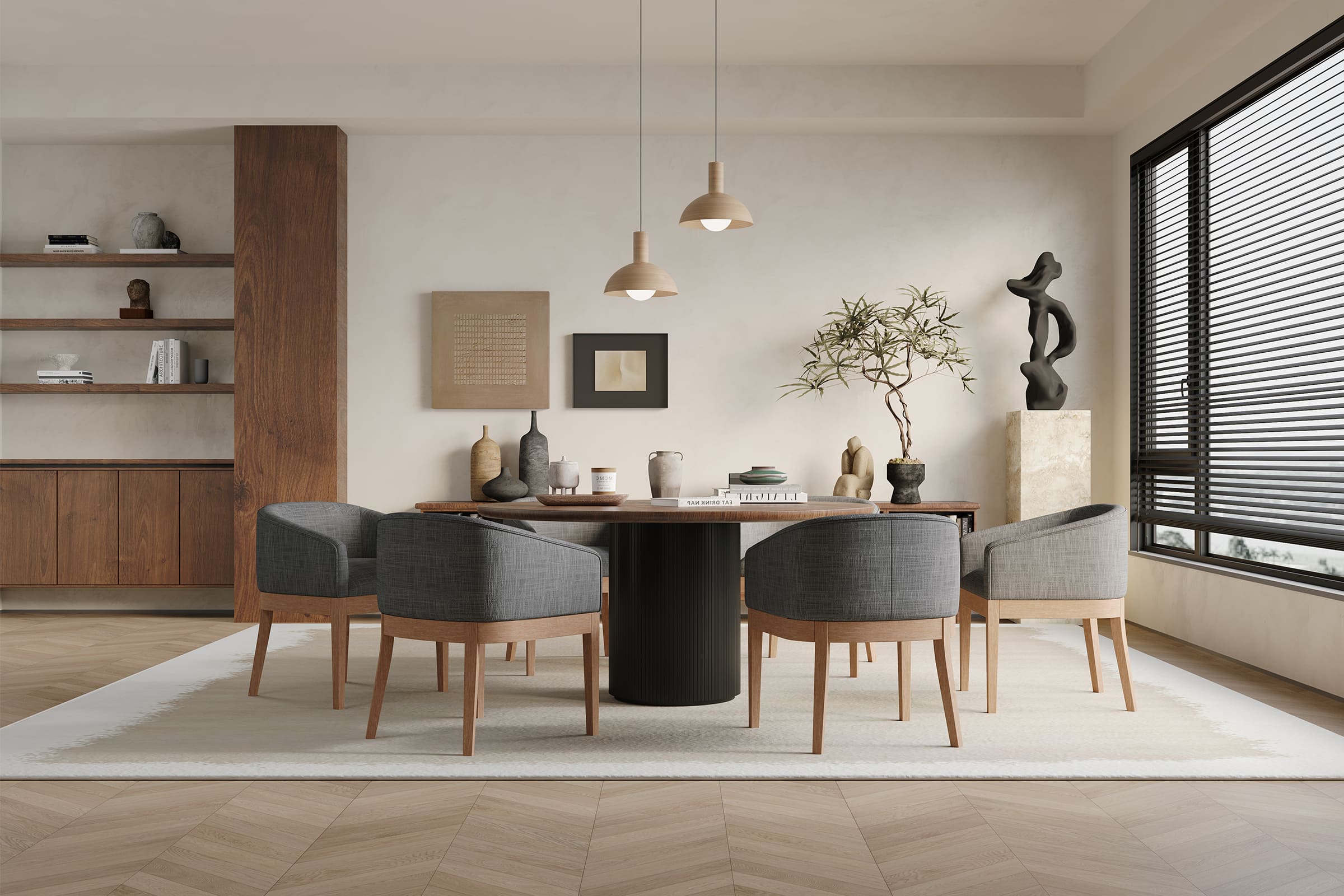 chairus Farmhouse Slope Arm Barrel Dining Chairs