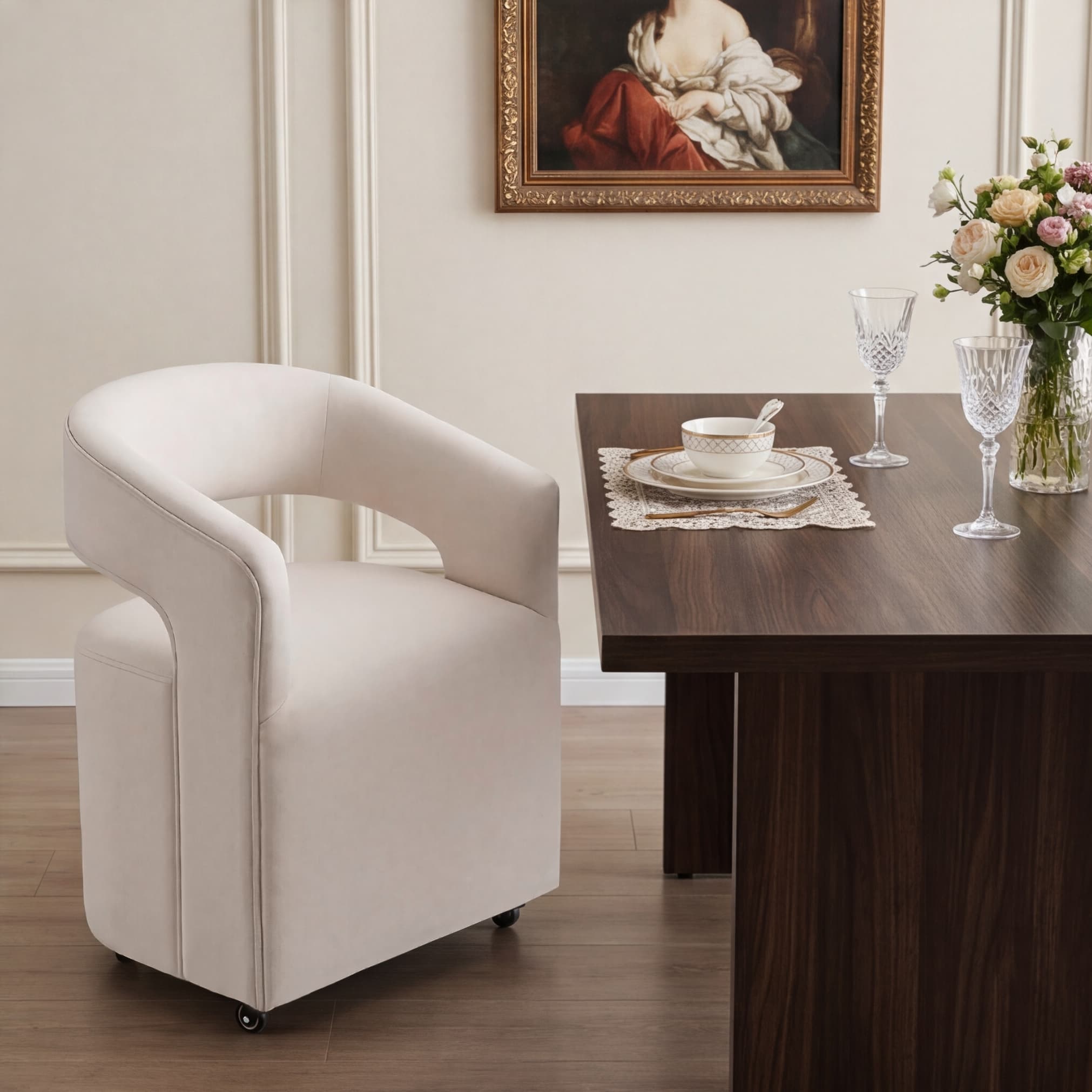 Swivel Open Back Dining Chair 1 PCS - 10027DC