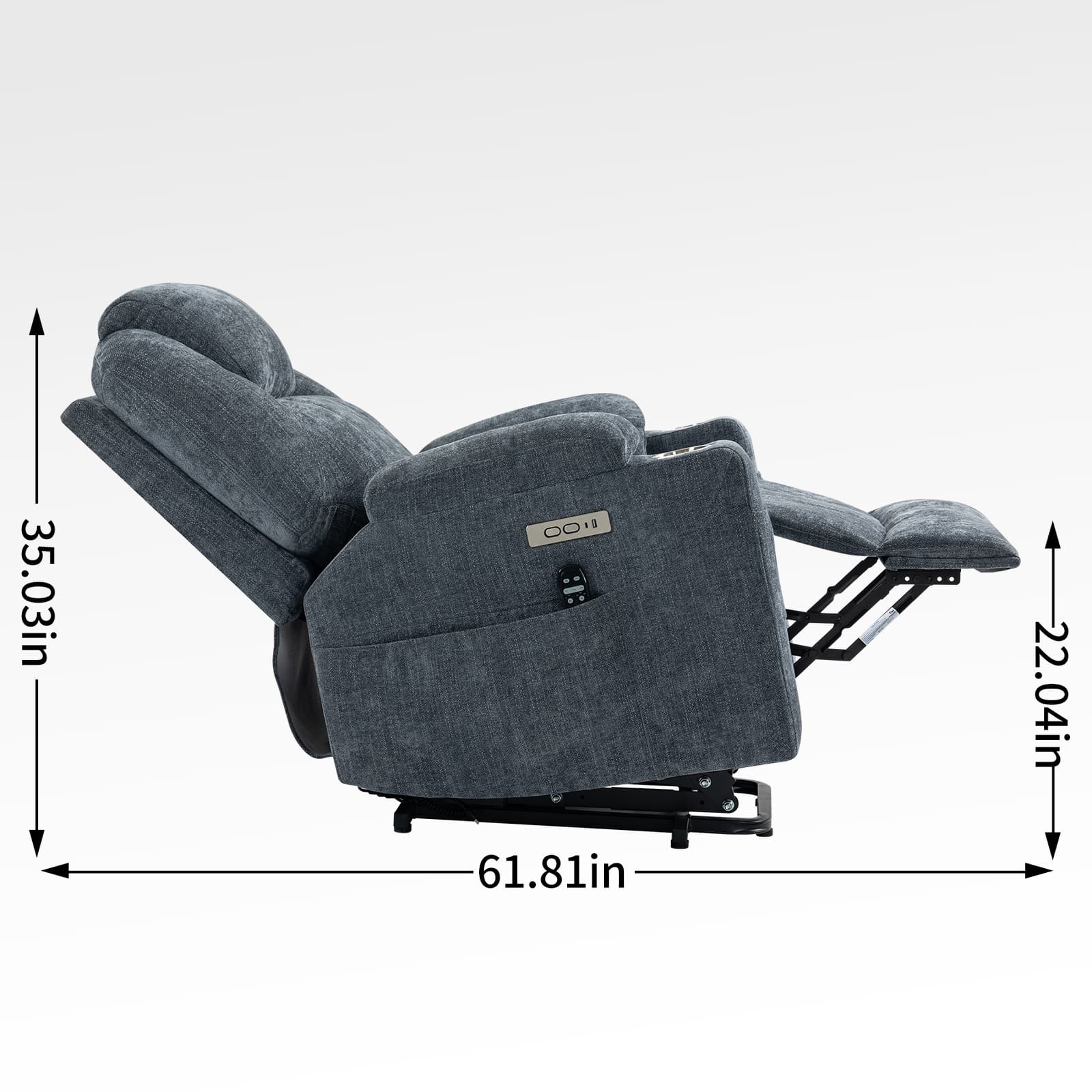 Power Lift Electric Massage Heat USB Recliner Chair