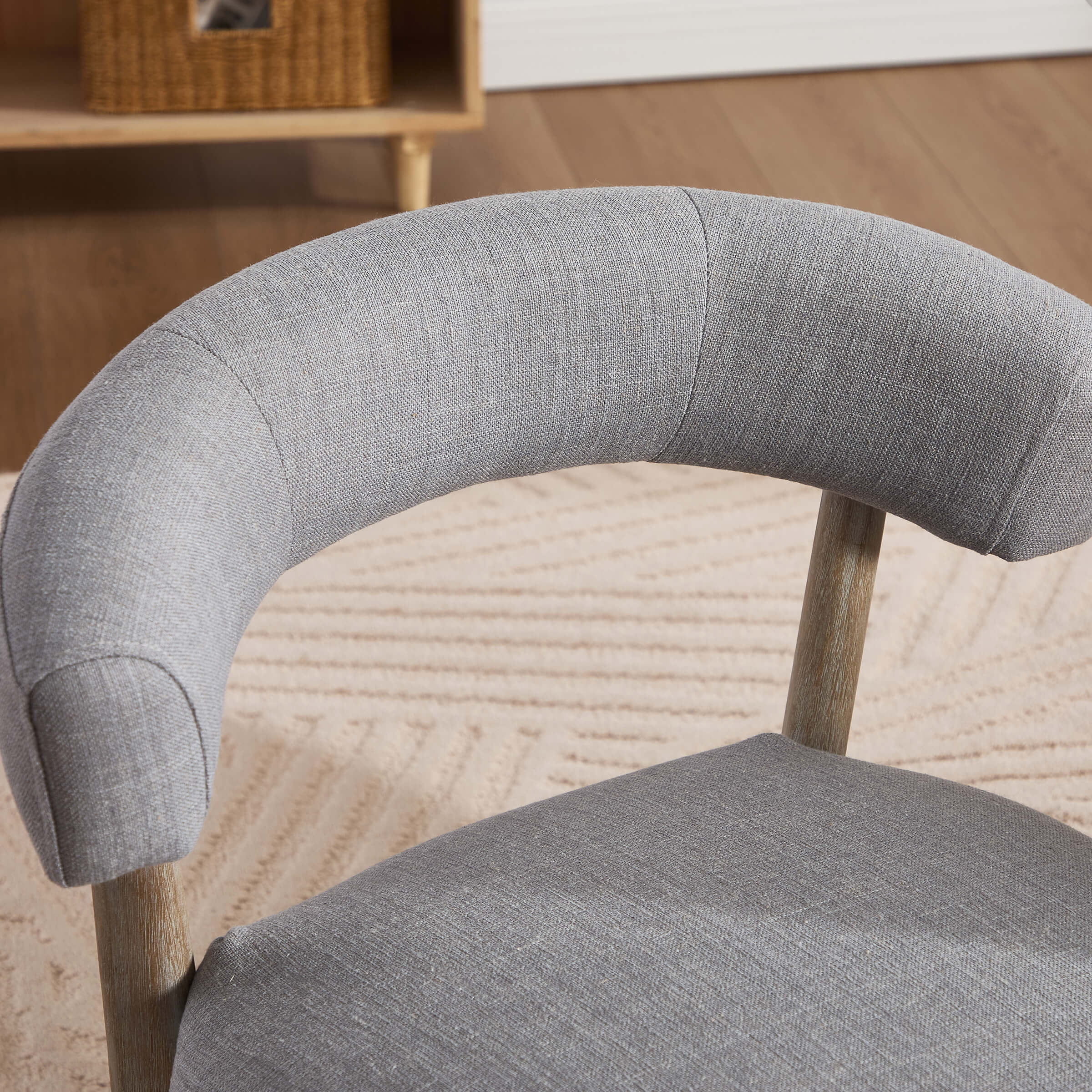 Curved Open Back Kitchen Chairs Set of 2 - 10077DC