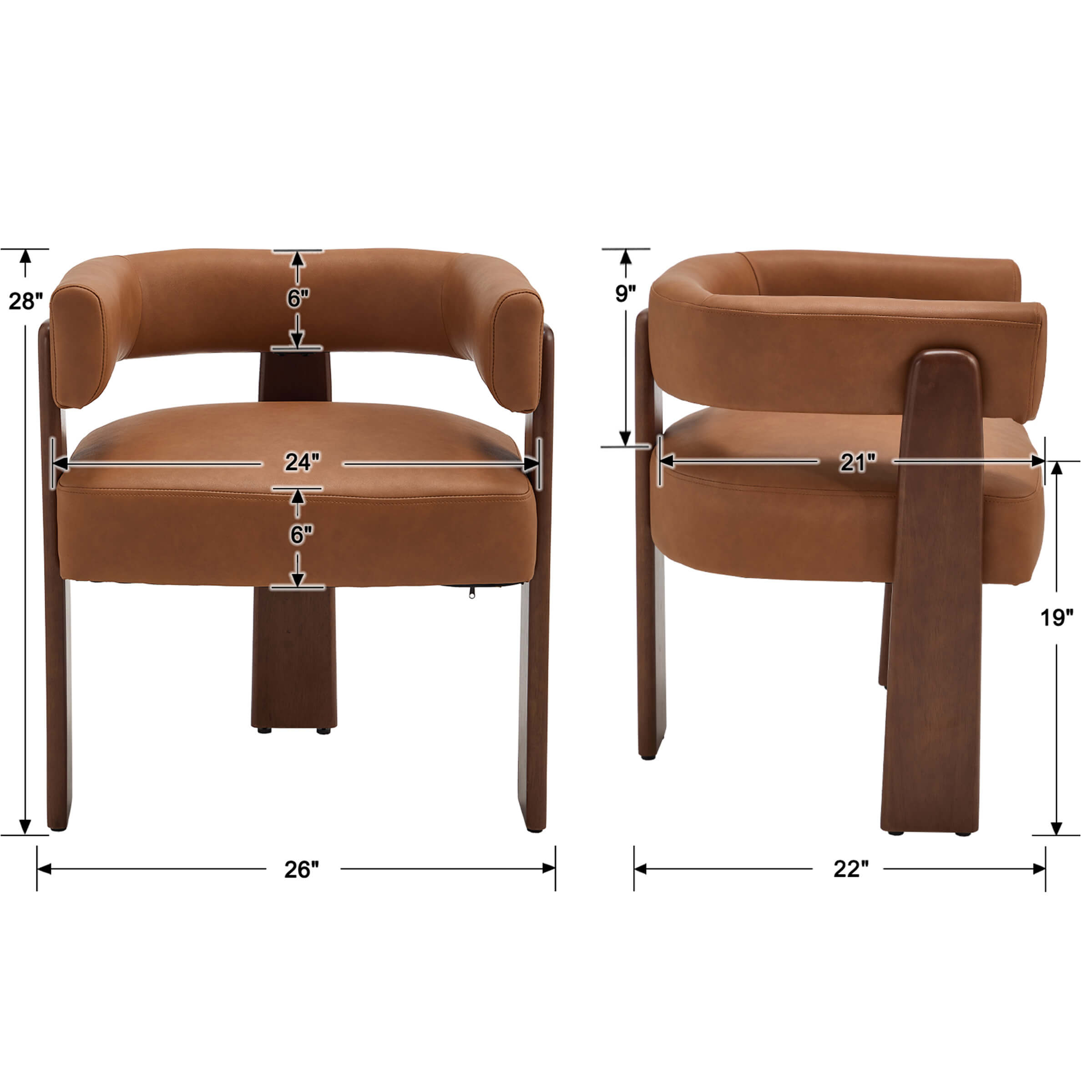 KMAX Barrel Dining Chairs - 10179DC