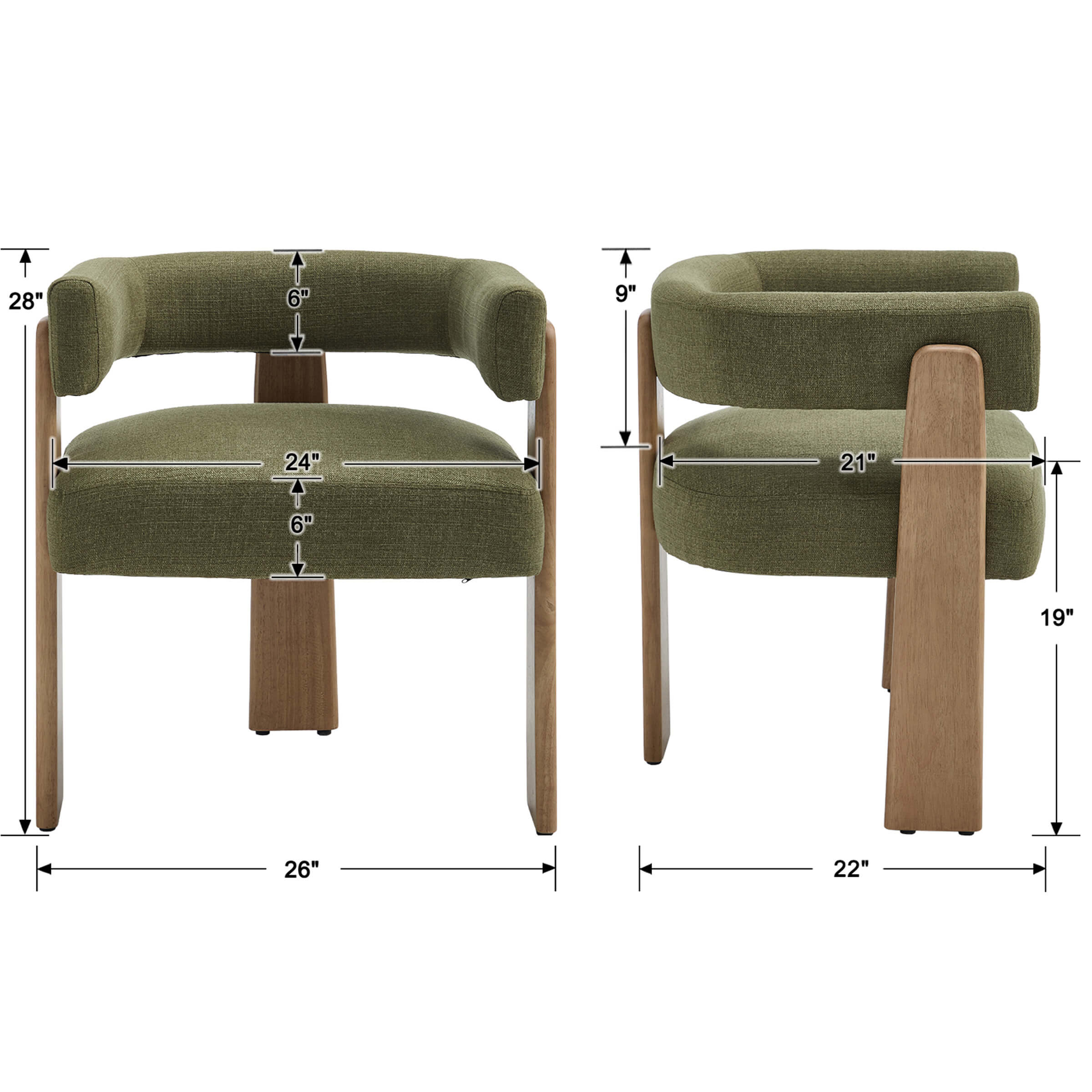 KMAX Barrel Dining Chairs - 10179DC