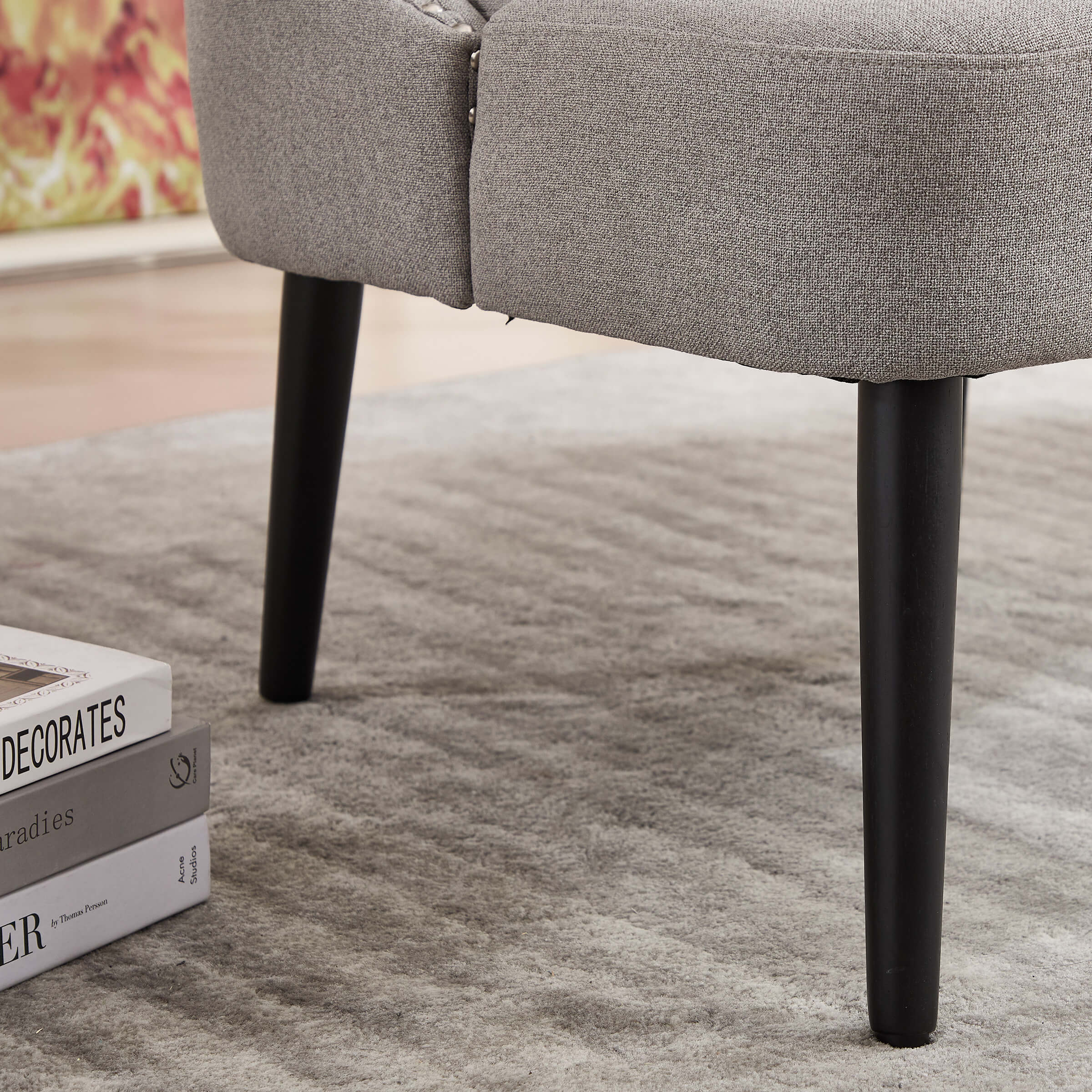 KMAX Slipper Chairs with Button Tufted Wingback - 2323AC