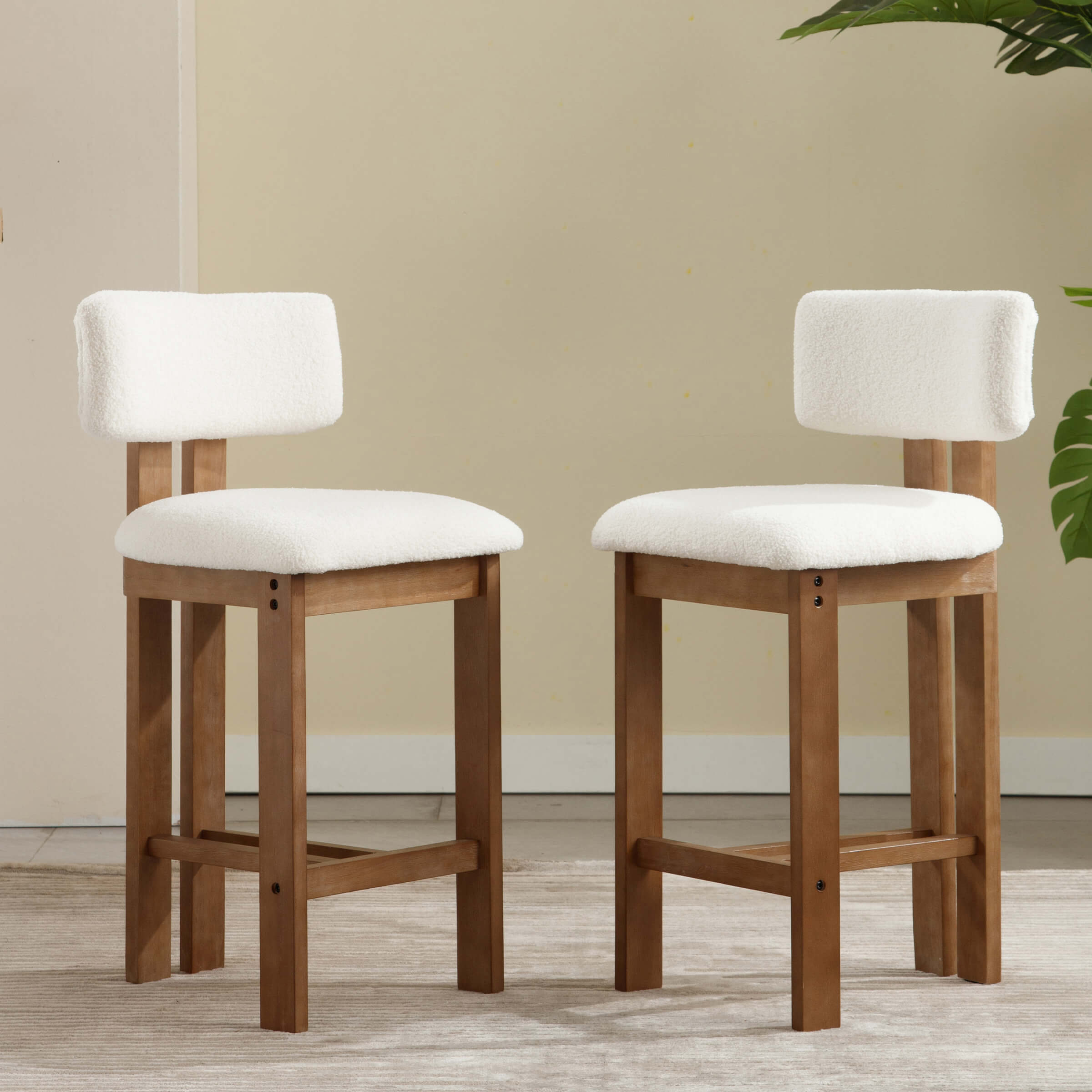 EALSON 26" Farmhouse Counter Stools Set of 2 - 5812CS