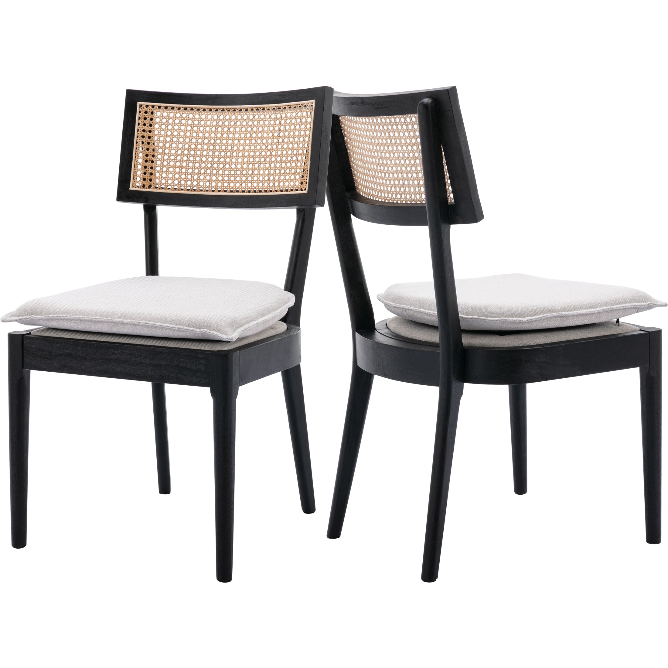 Kmax Farmhouse Rattan Back Dining Chairs- 1821DC