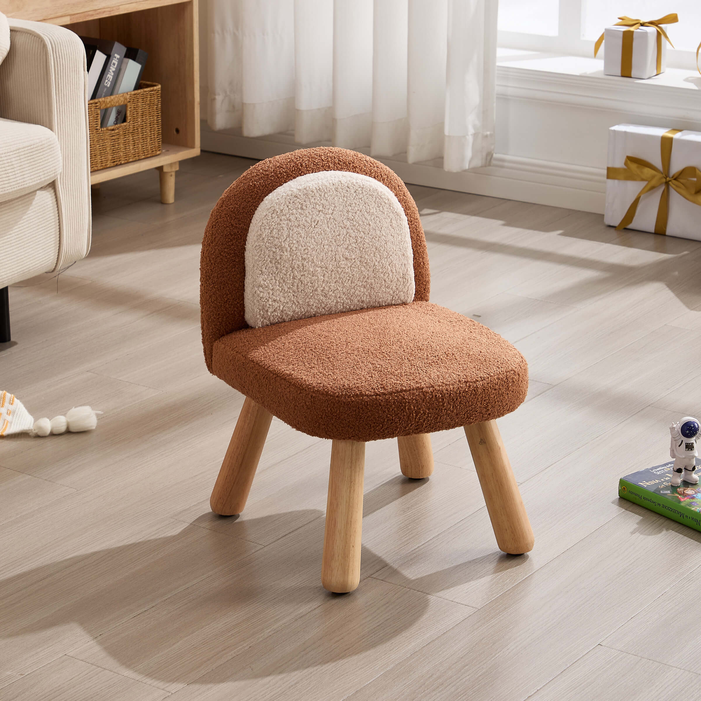 KMAX Soft Round Shape Sherpa Kids Chair - 4016KC