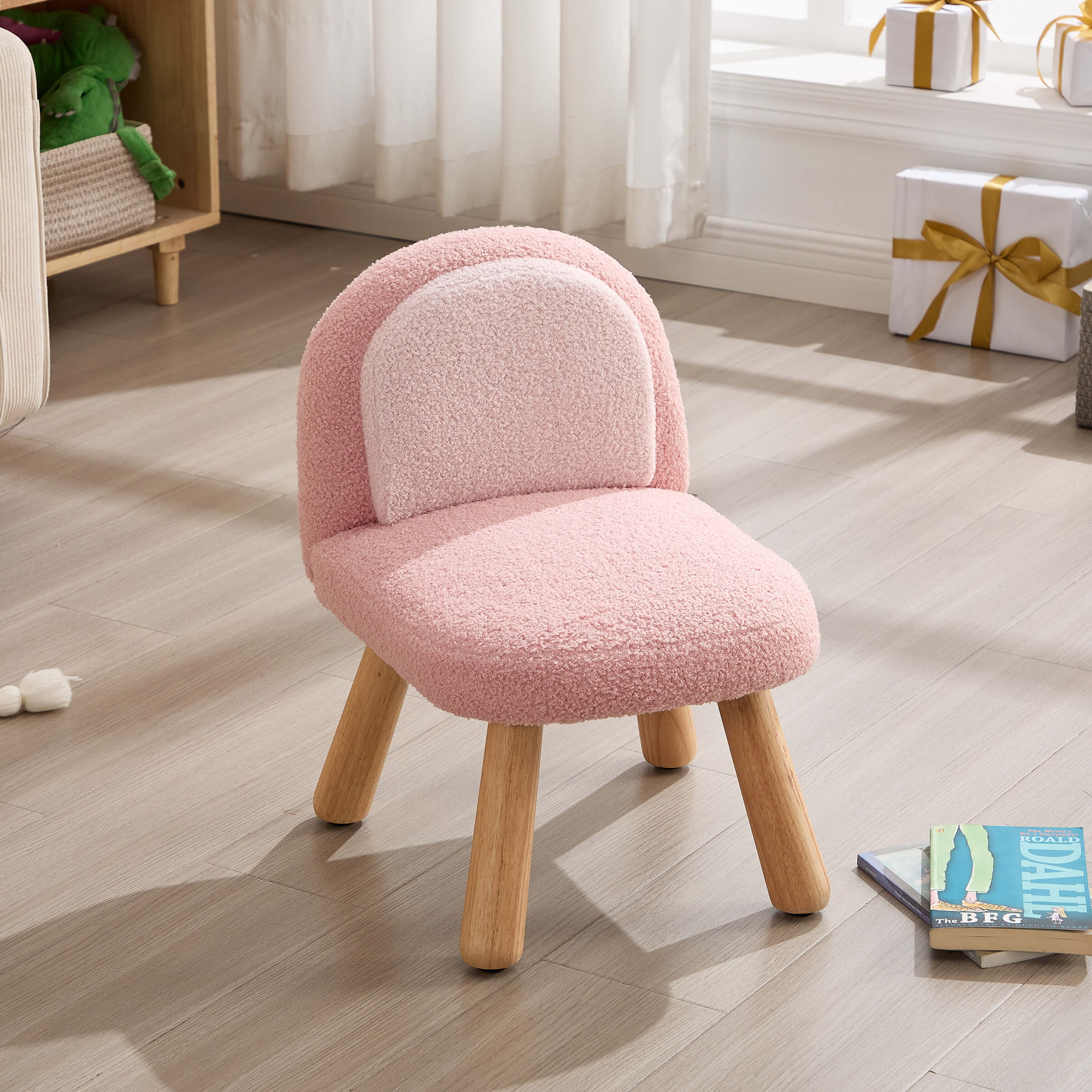 KMAX Soft Round Shape Sherpa Kids Chair - 4016KC