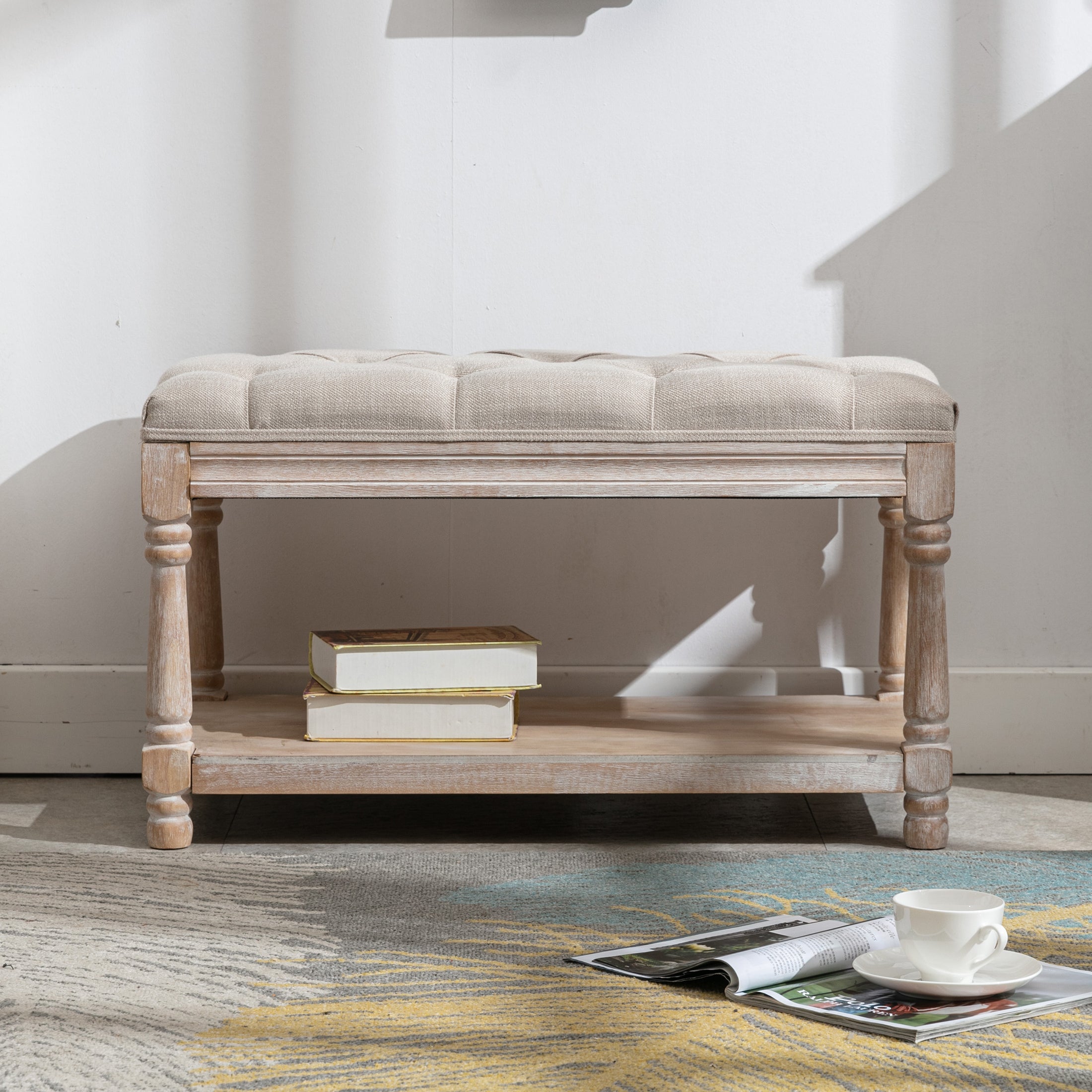 Janoray Classic Tufted Small Entryway Bench - 2459BH