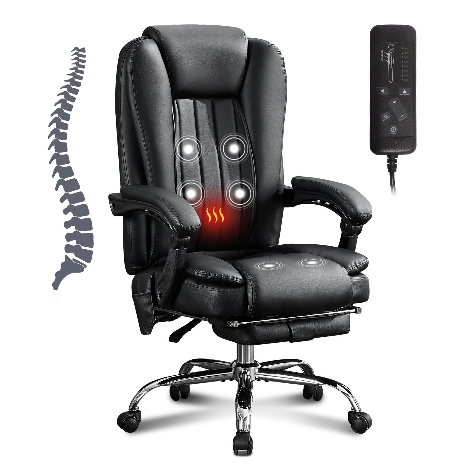 Modern Leather Massage Reclining Office Chair