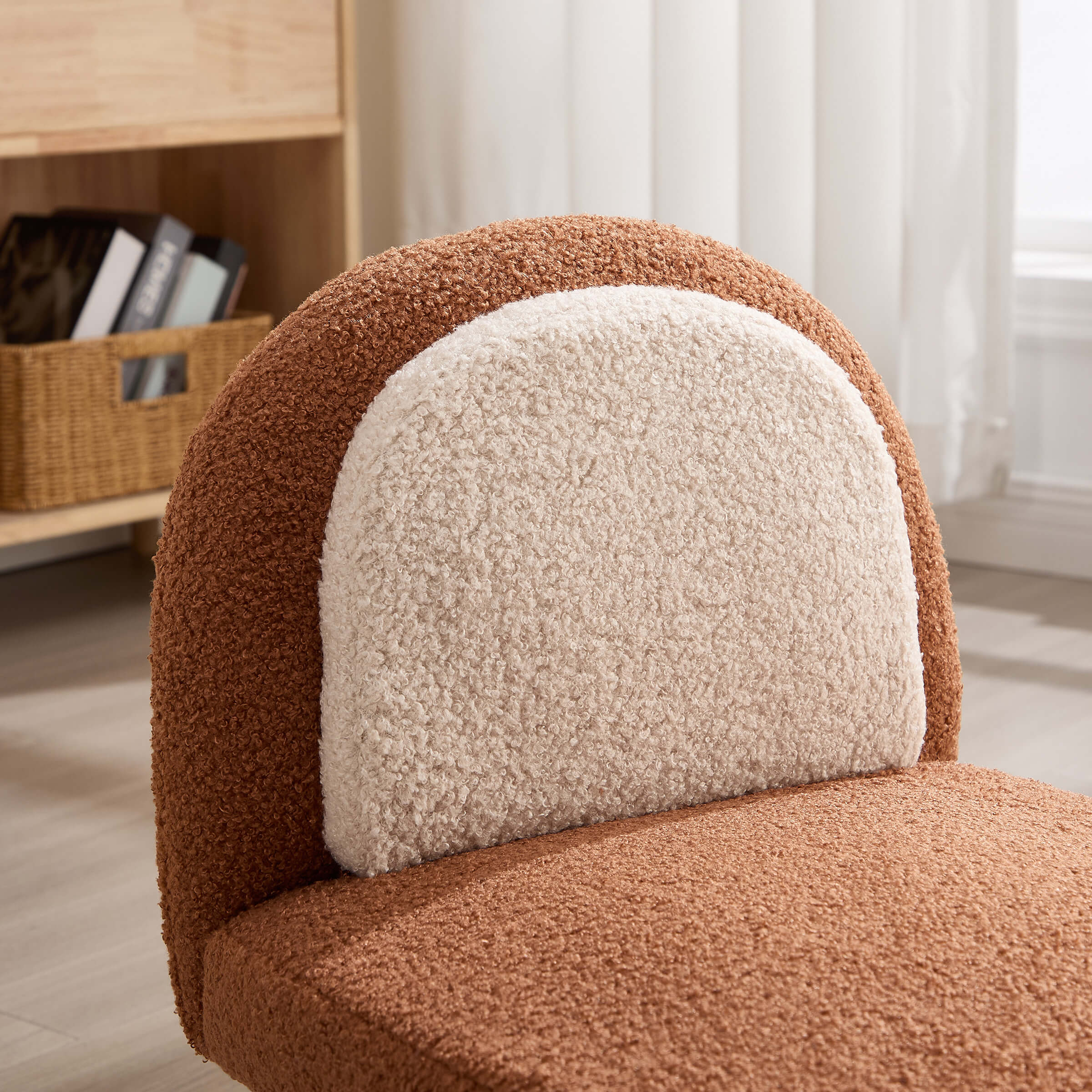 KMAX Soft Round Shape Sherpa Kids Chair - 4016KC