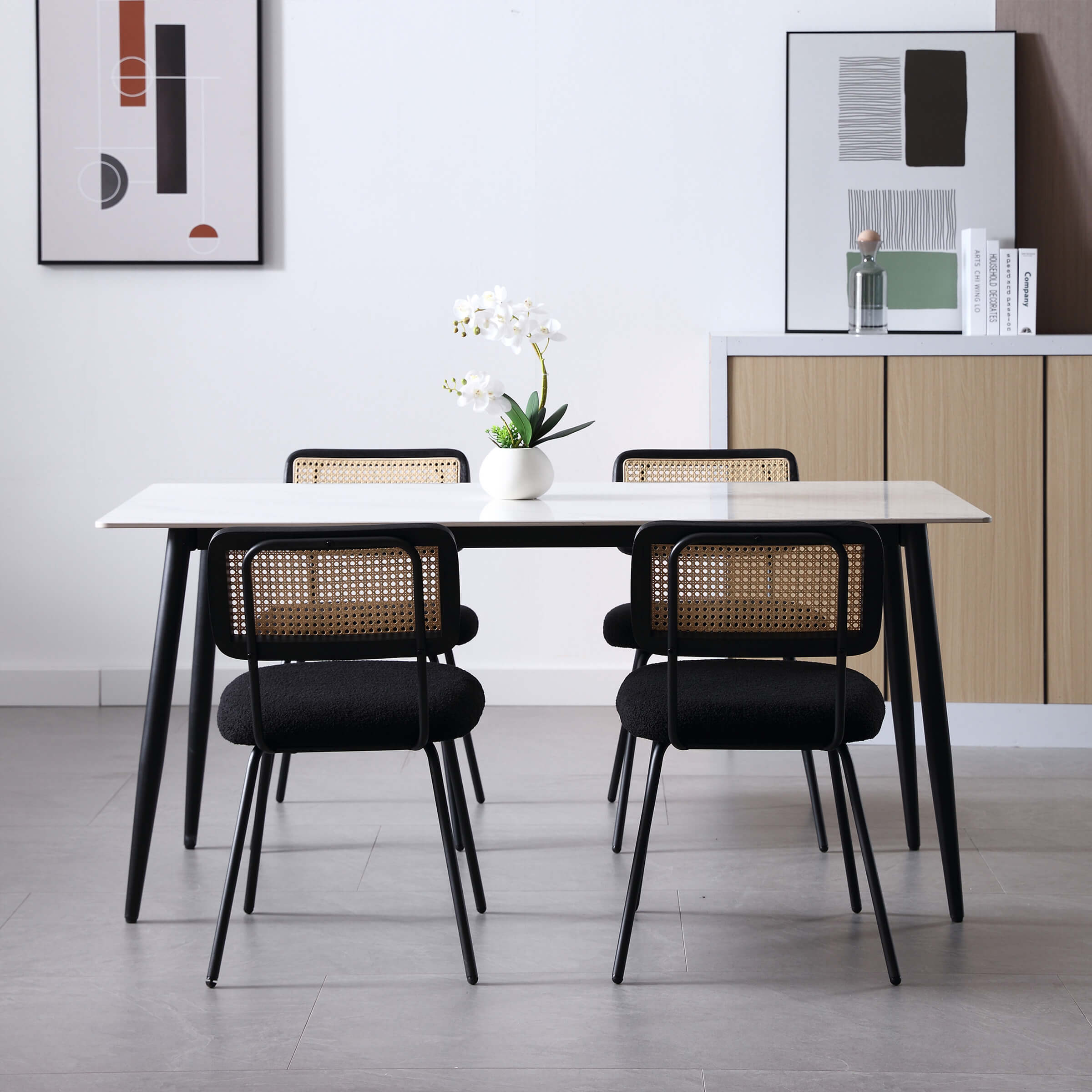 EALSON Rattan Back Dining Chairs - 5343DC