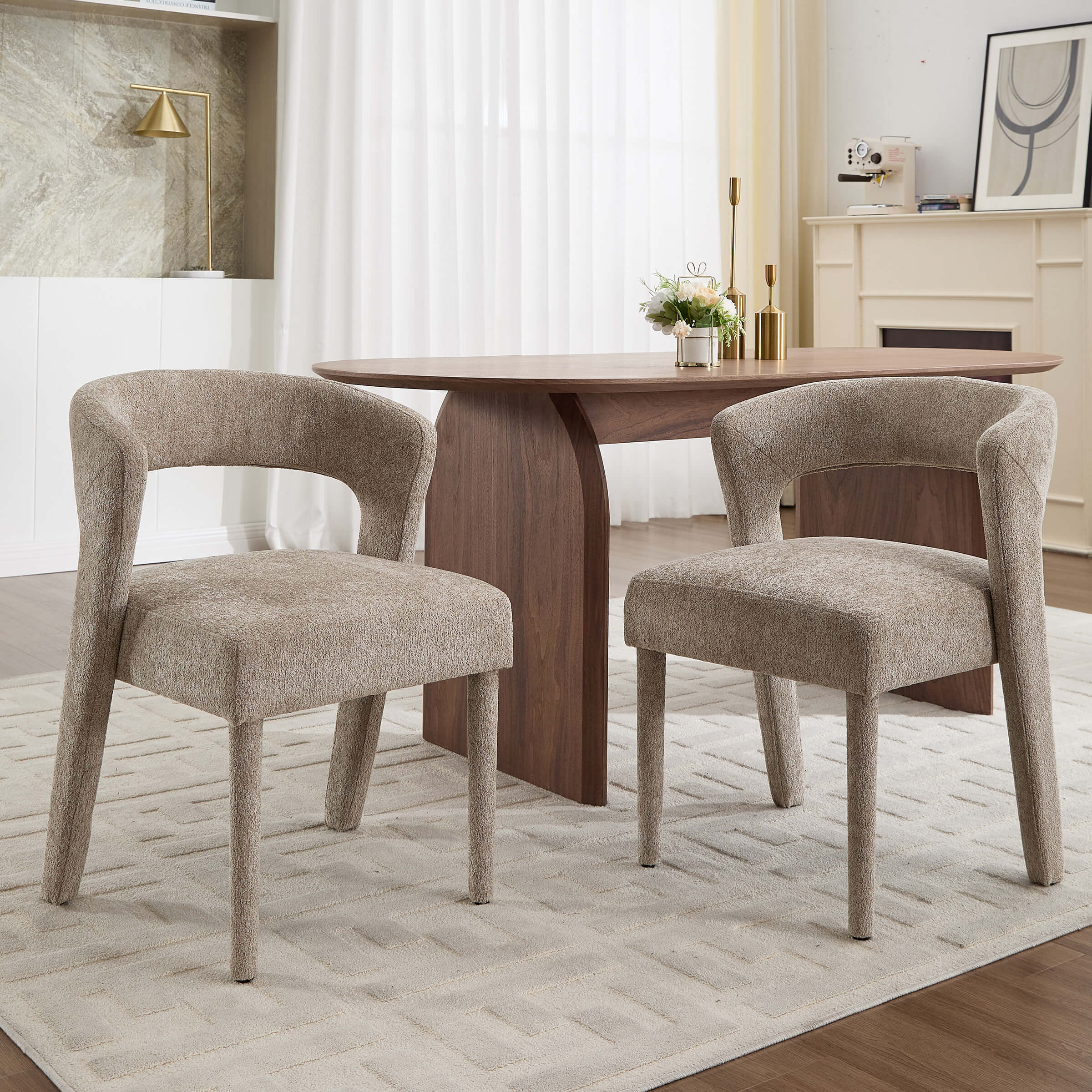 KMAX Cozy Cutout Back Dining Chairs - 10098DC