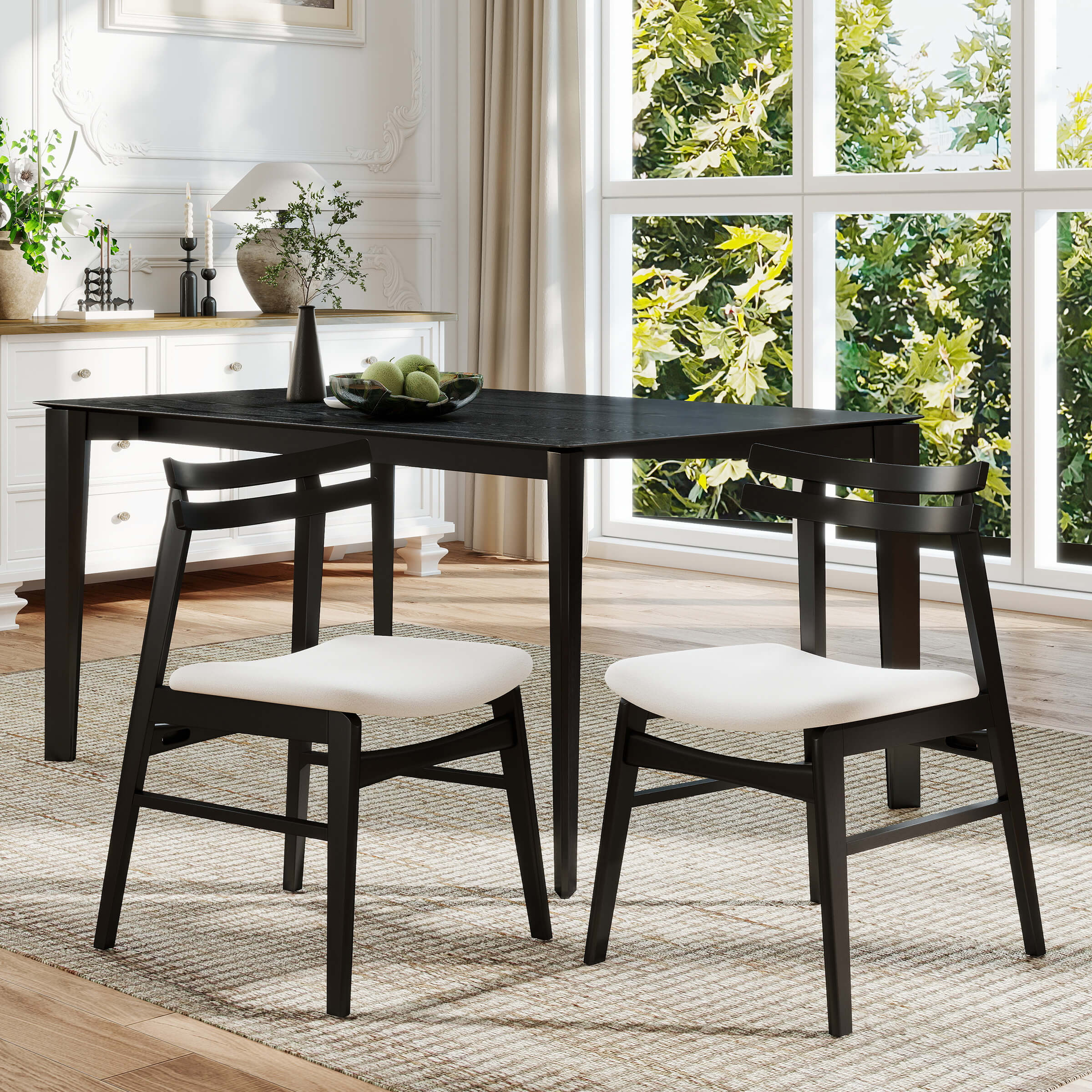 VESCASA Dining Chairs with Curved Open Back - 60131DC