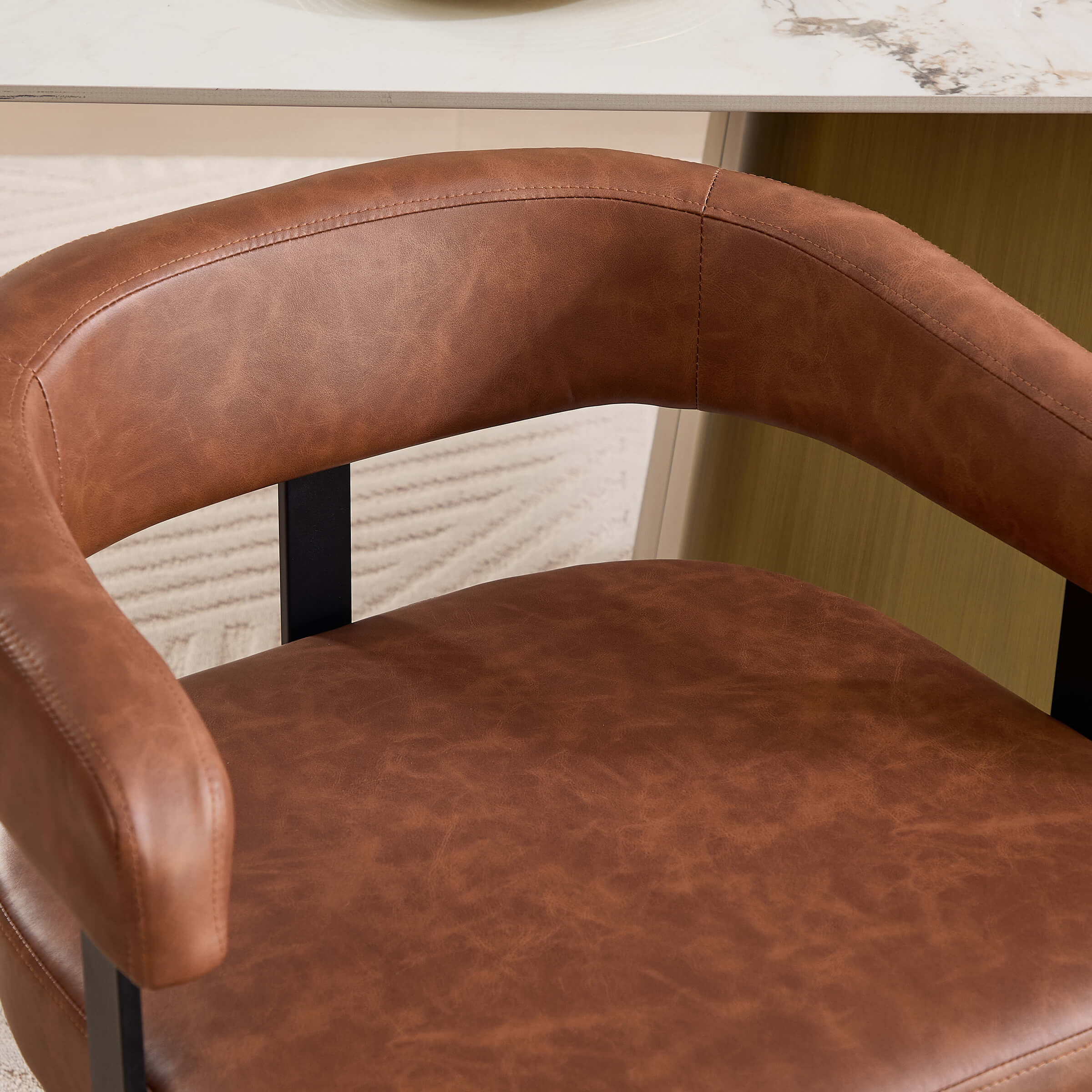 Modern Barrel Dining Chairs Set of 2 - 20081DC