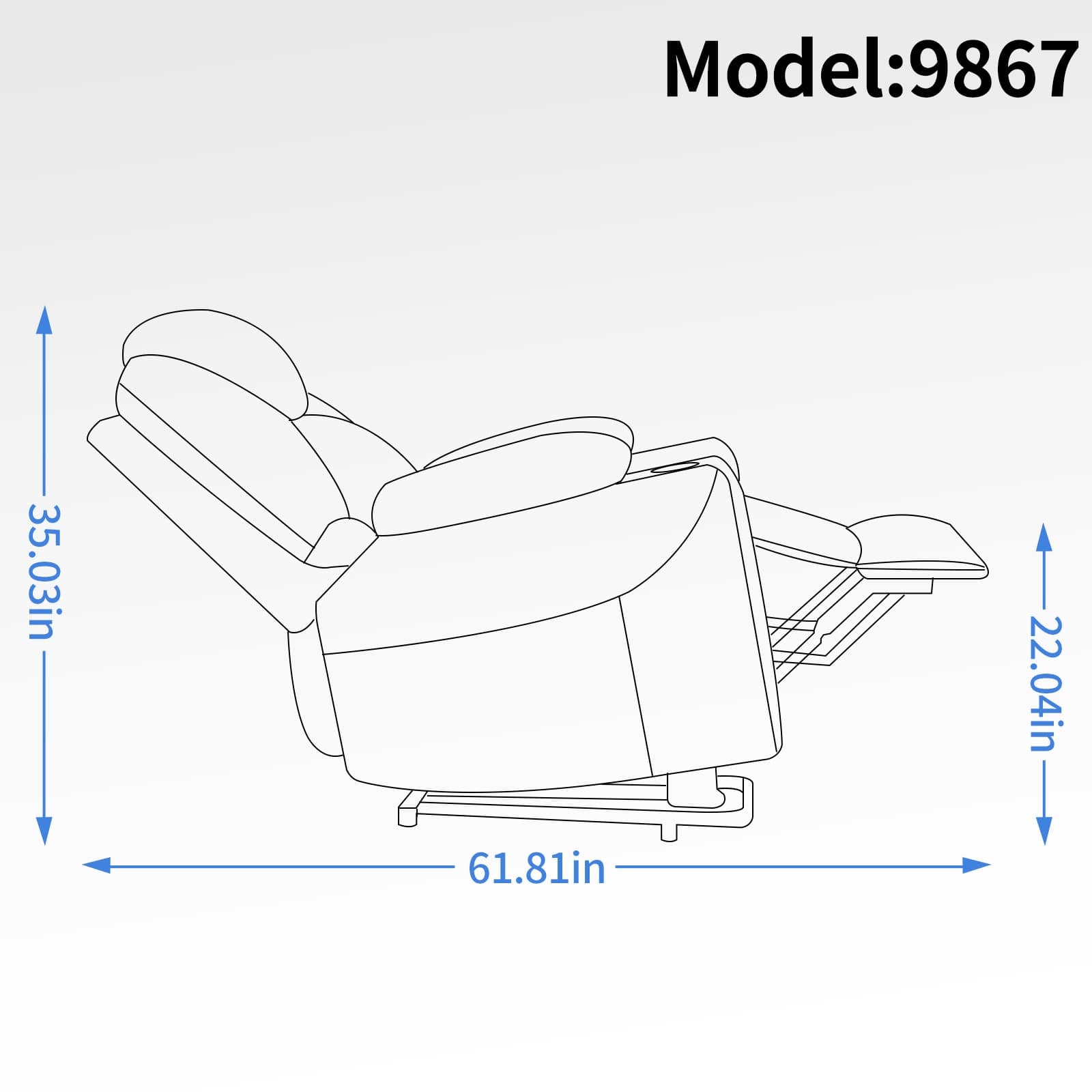 Power Lift Electric Massage Heat USB Recliner Chair