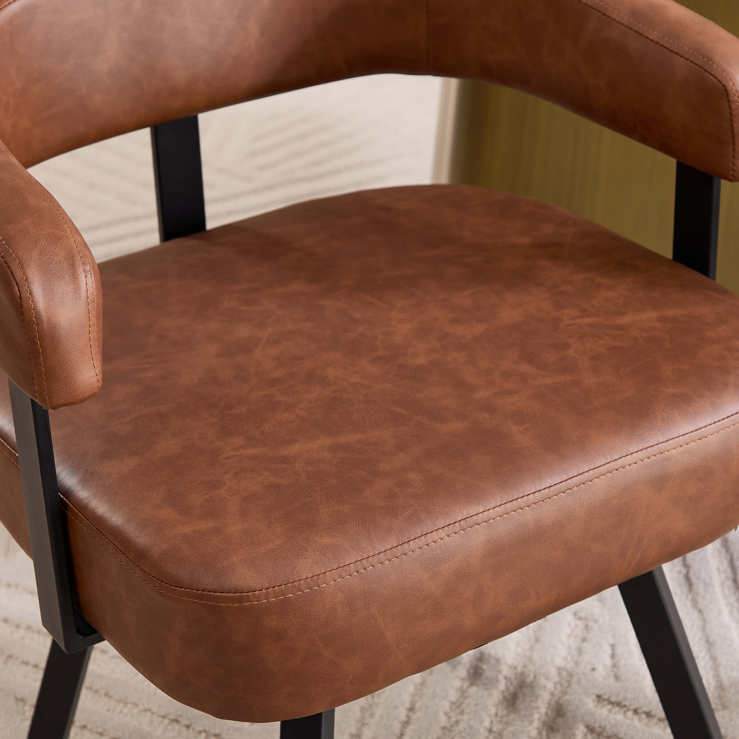 ROCITY Modern Barrel Dining Chairs Set of 2 - 20081DC