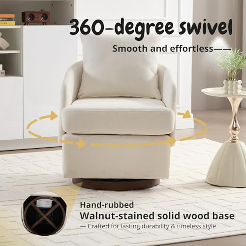 ROCITY Swivel Accent Chair with Pillow 1 PCS - 30004AC