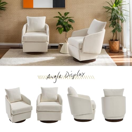 ROCITY Swivel Accent Chair with Pillow 1 PCS - 30004AC