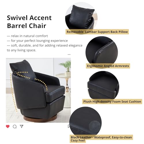 ROCITY Swivel Accent Chair with Pillow 1 PCS - 30004AC