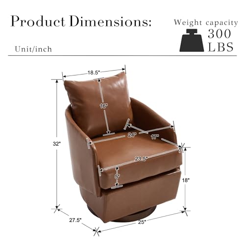 ROCITY Swivel Accent Chair with Pillow 1 PCS - 30004AC