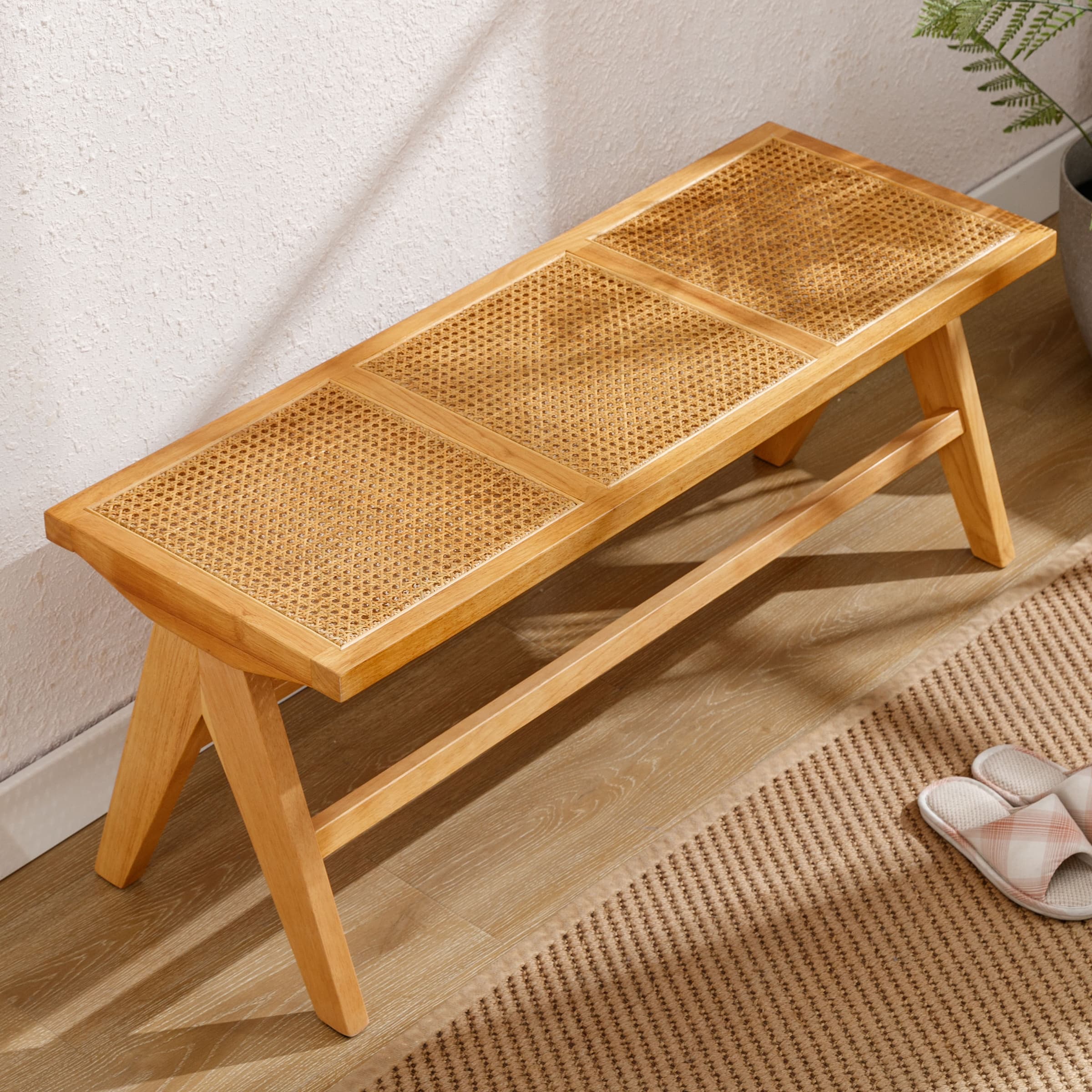 Kmax 42"W Farmhouse Woven Dining Bench - 2545BH