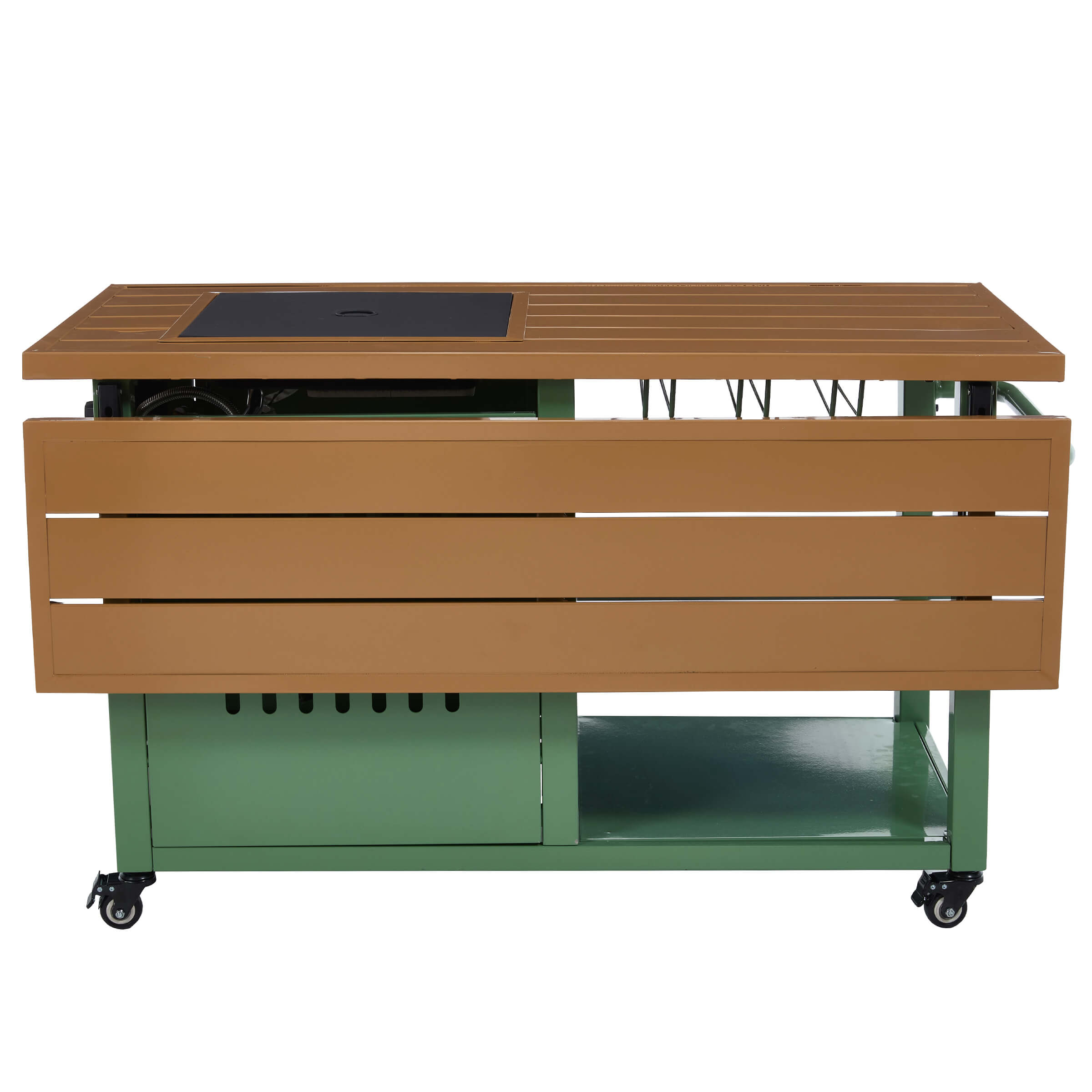 VESCASA 44" Propane Fire Pit Table with Cover Wheels - 1725FP