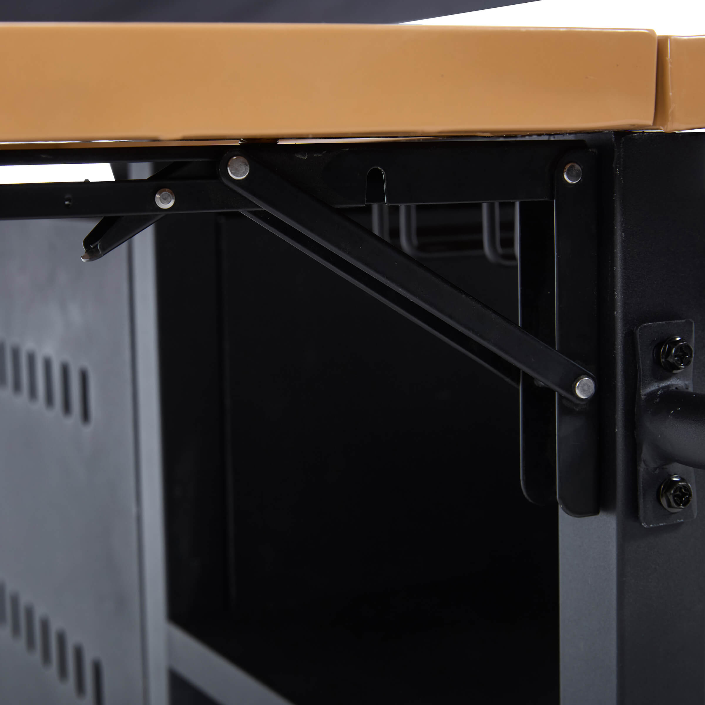 VESCASA 44" Propane Fire Pit Table with Cover Wheels - 1725FP