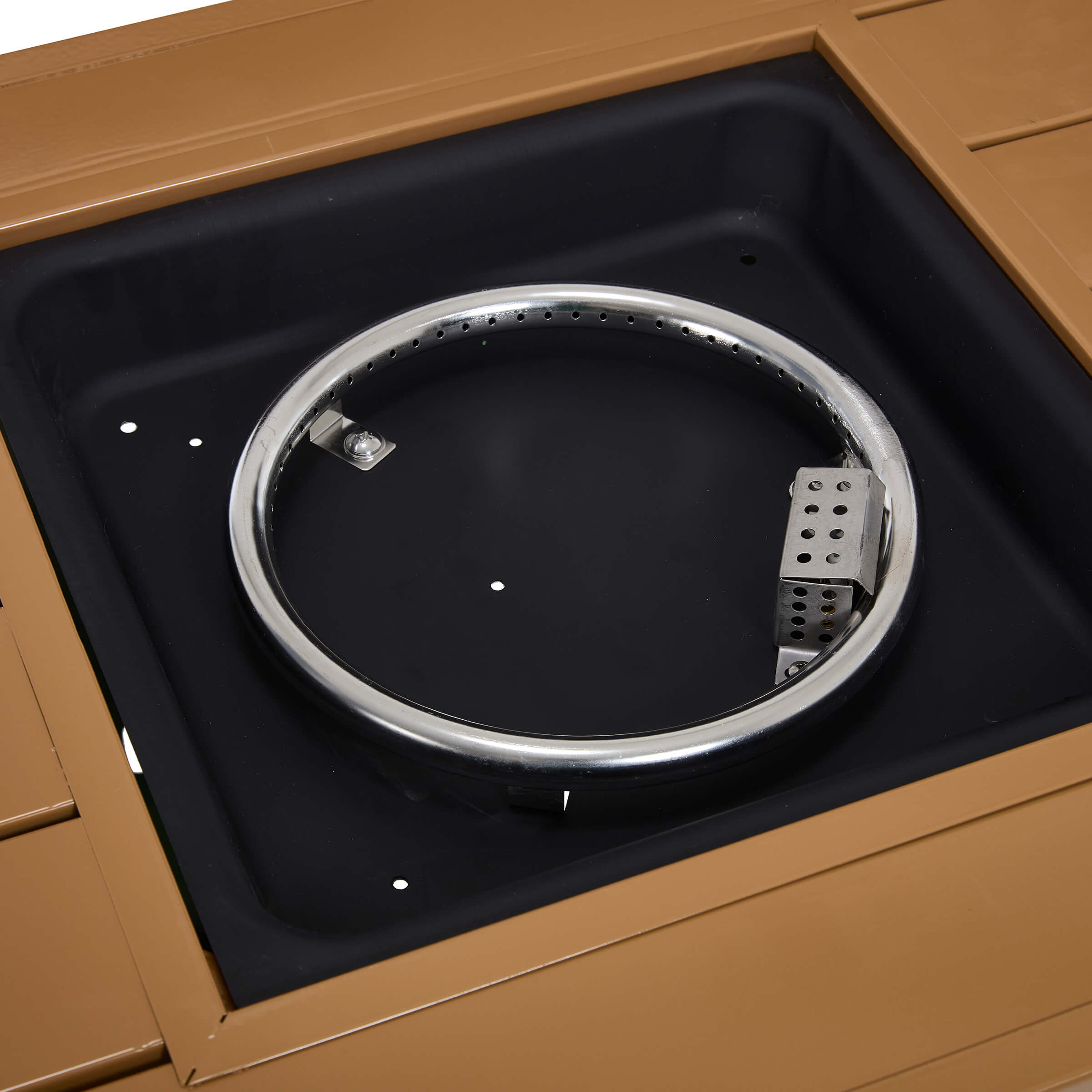 VESCASA 44" Propane Fire Pit Table with Cover Wheels - 1725FP