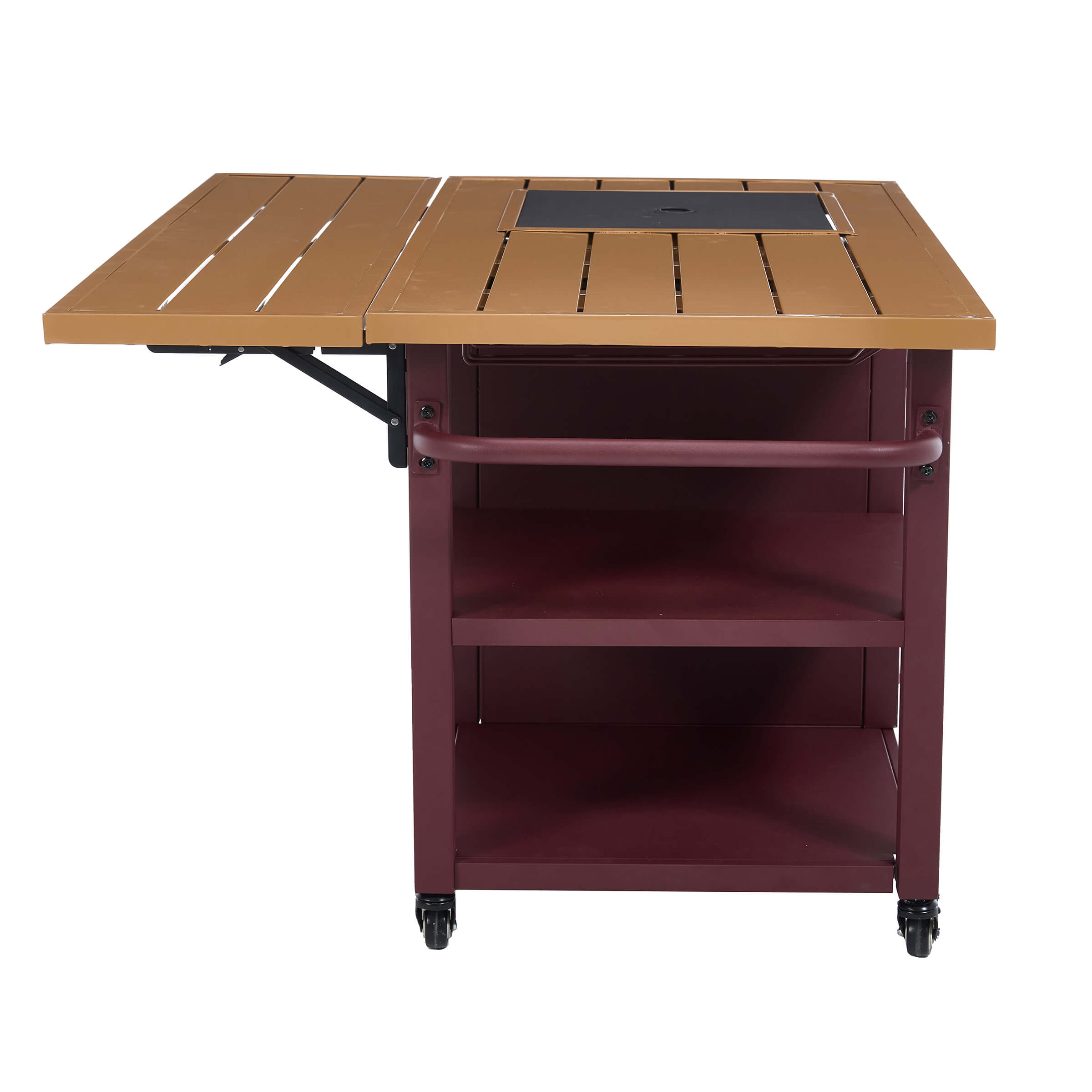 VESCASA 44" Propane Fire Pit Table with Cover Wheels - 1725FP