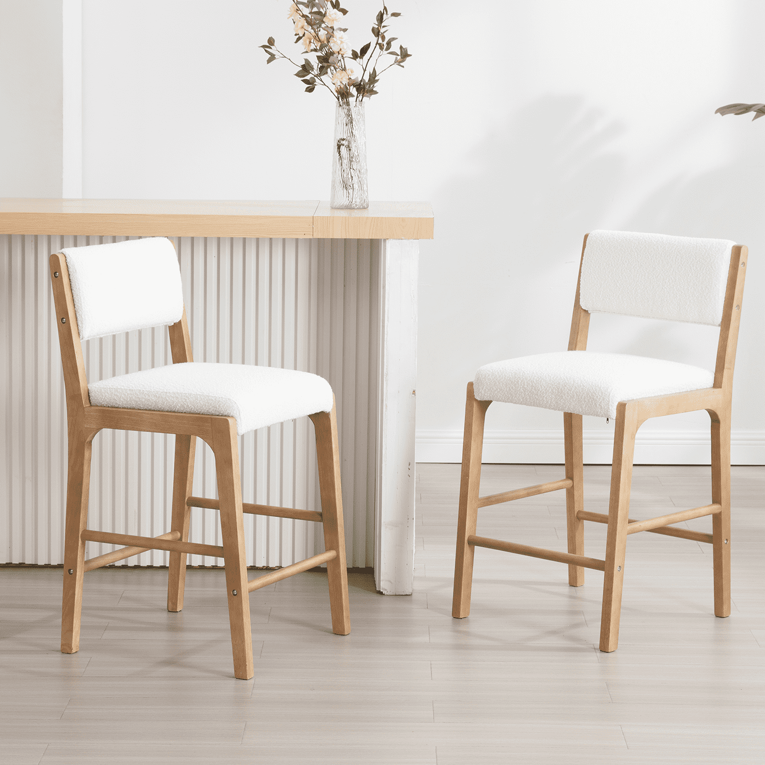 VESCASA Upholstered Counter Barstools Set of 2 - 5795CS
