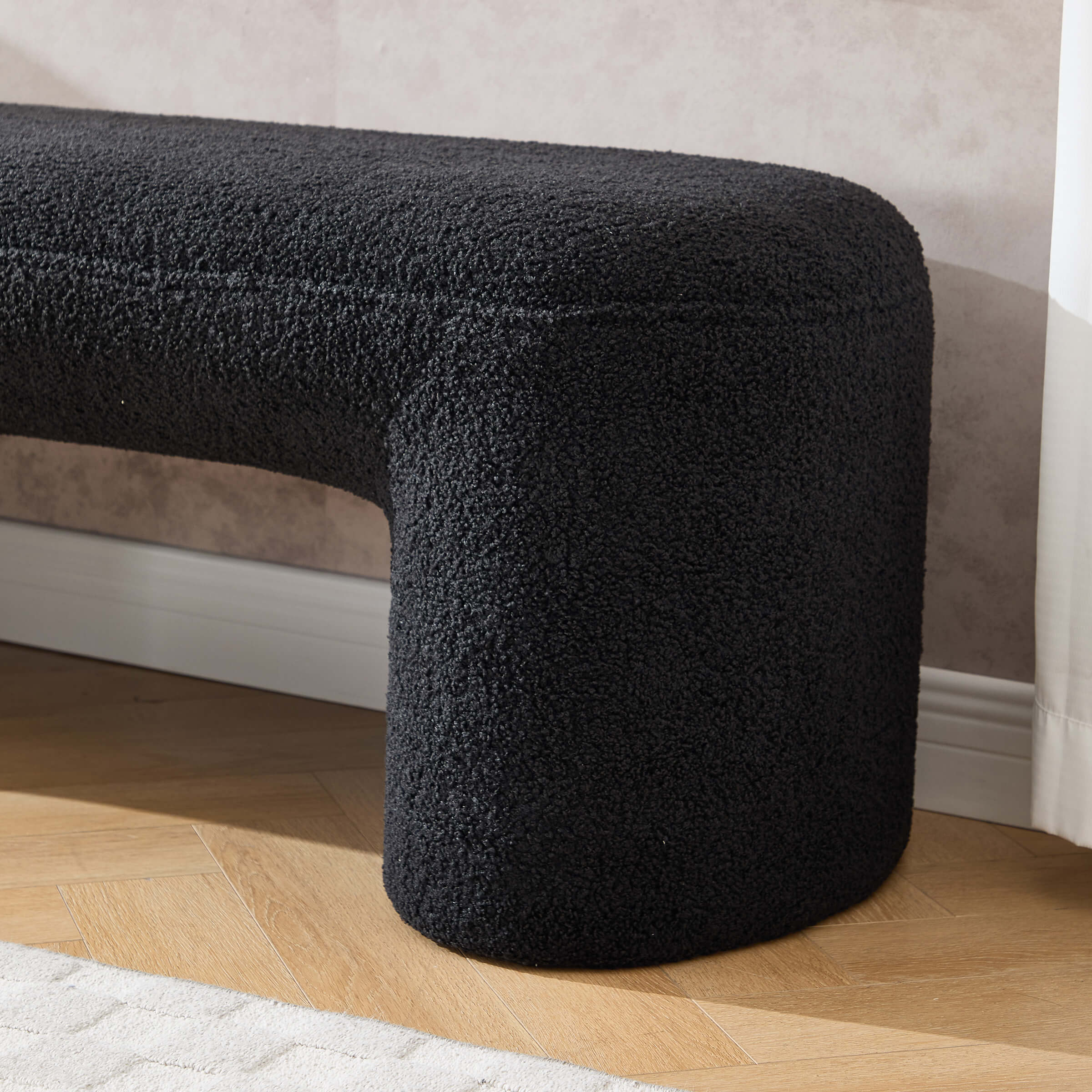 ZH4YOU 53"W Bedroom Bench with 2 Small Stools - 2653BH