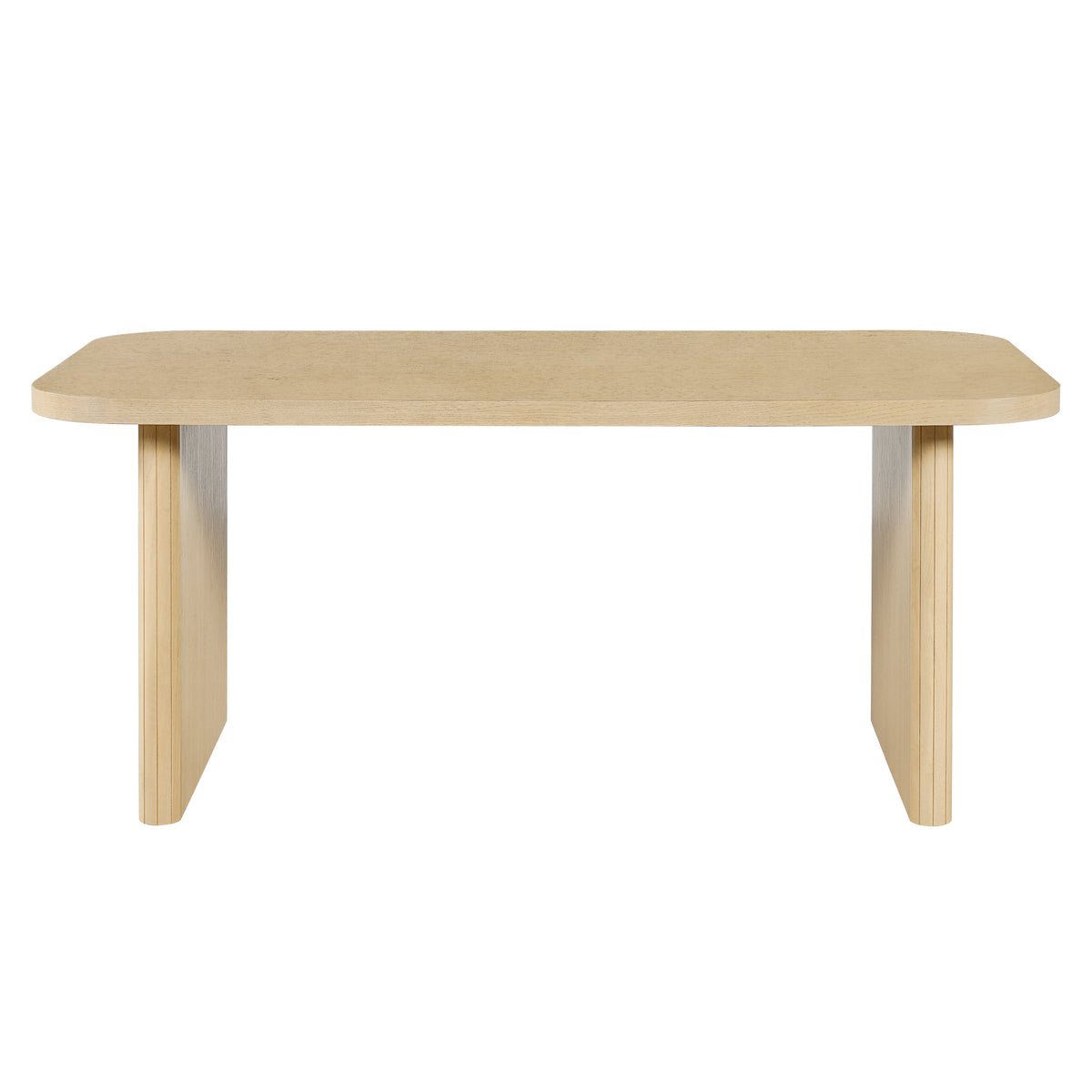 69" Rectangular Natural Oak Veneer Dining Table