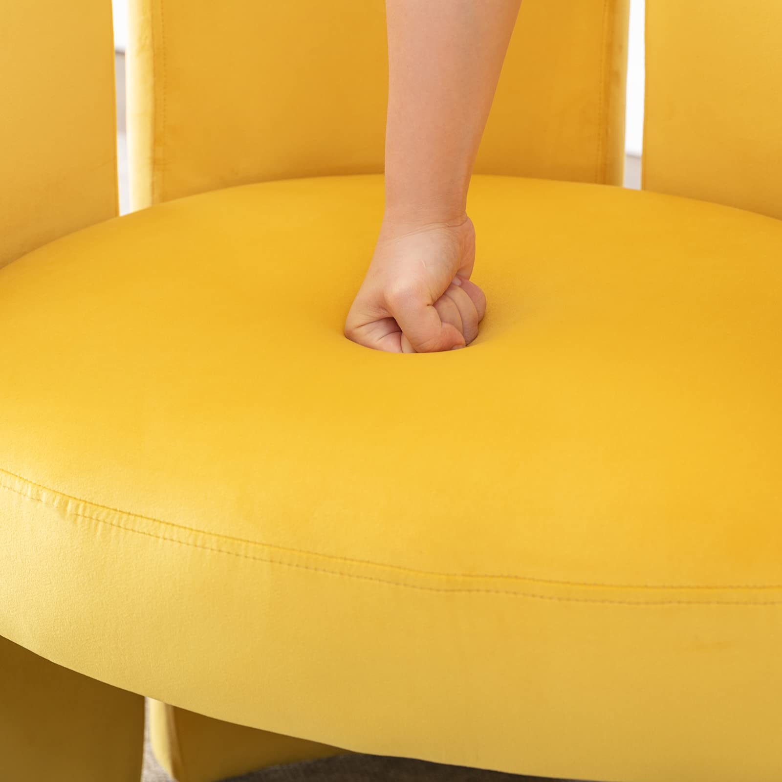 CHICAURA Modern Velvet Barrel Side Accent Chair 1 PCS - 3714AC