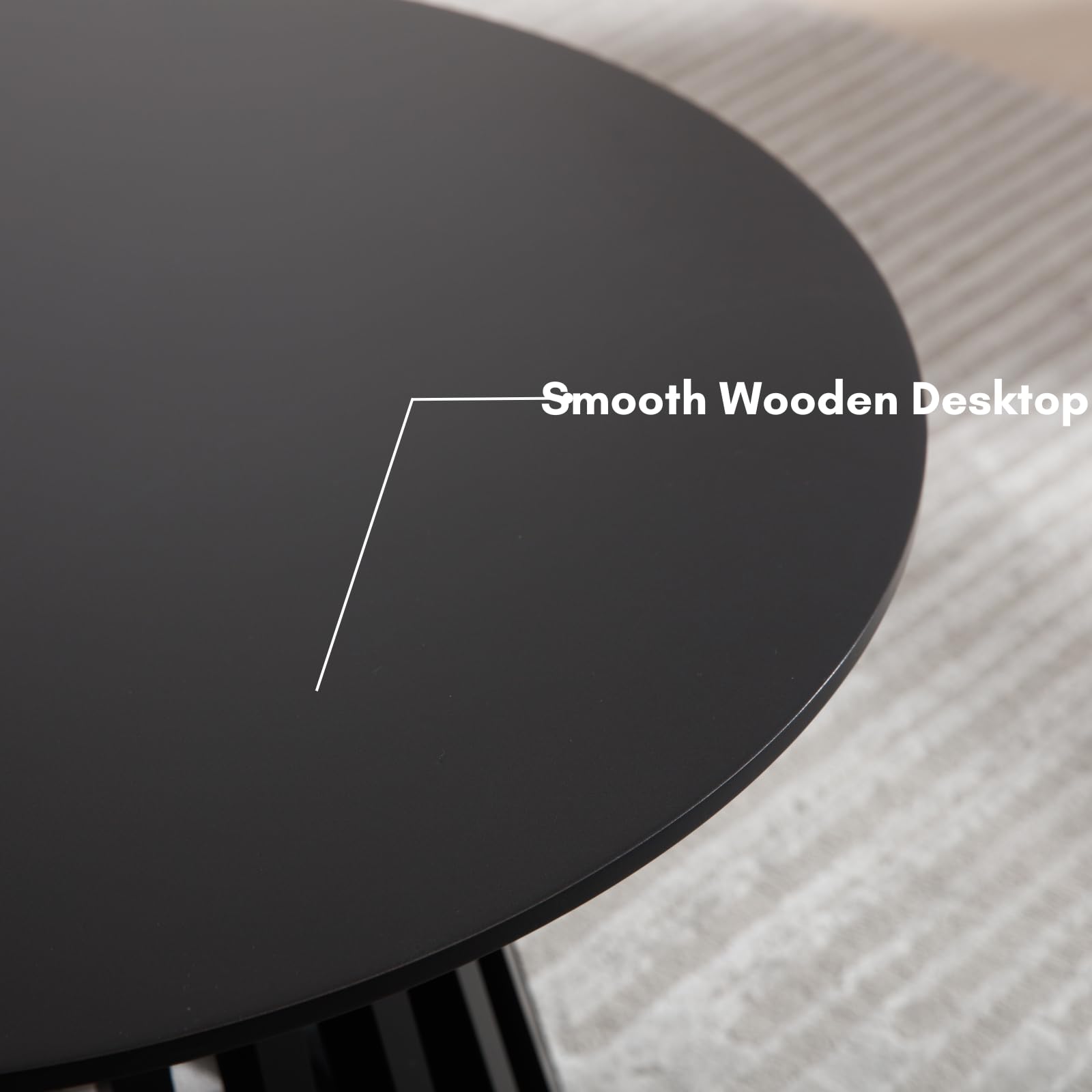 ROCITY 43 Inch Black Kitchen Table - 19008DT