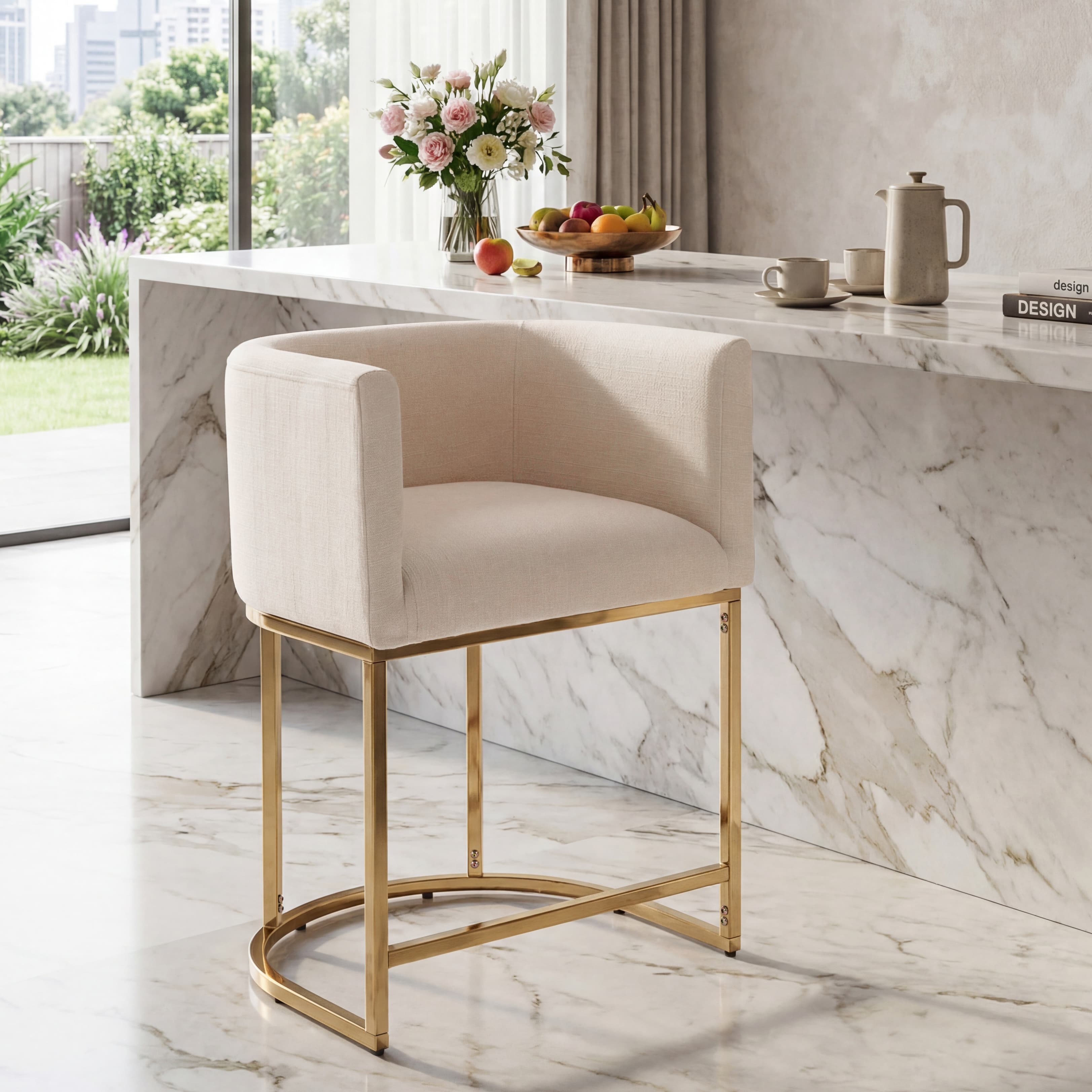 24"H-32"H Metal Frame Counter Stool 1 PCS - 5690