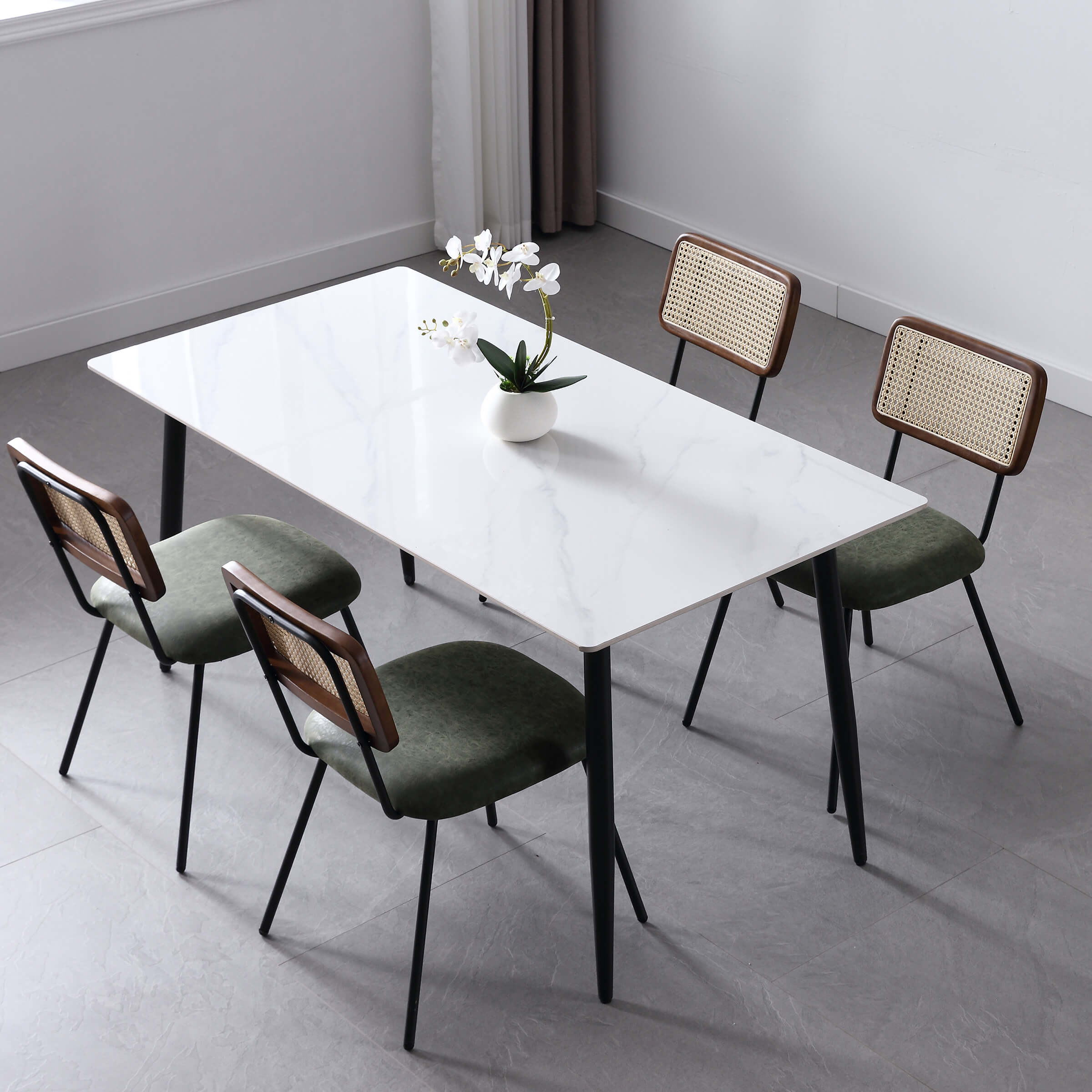 EALSON Rattan Back Dining Chairs - 5343DC