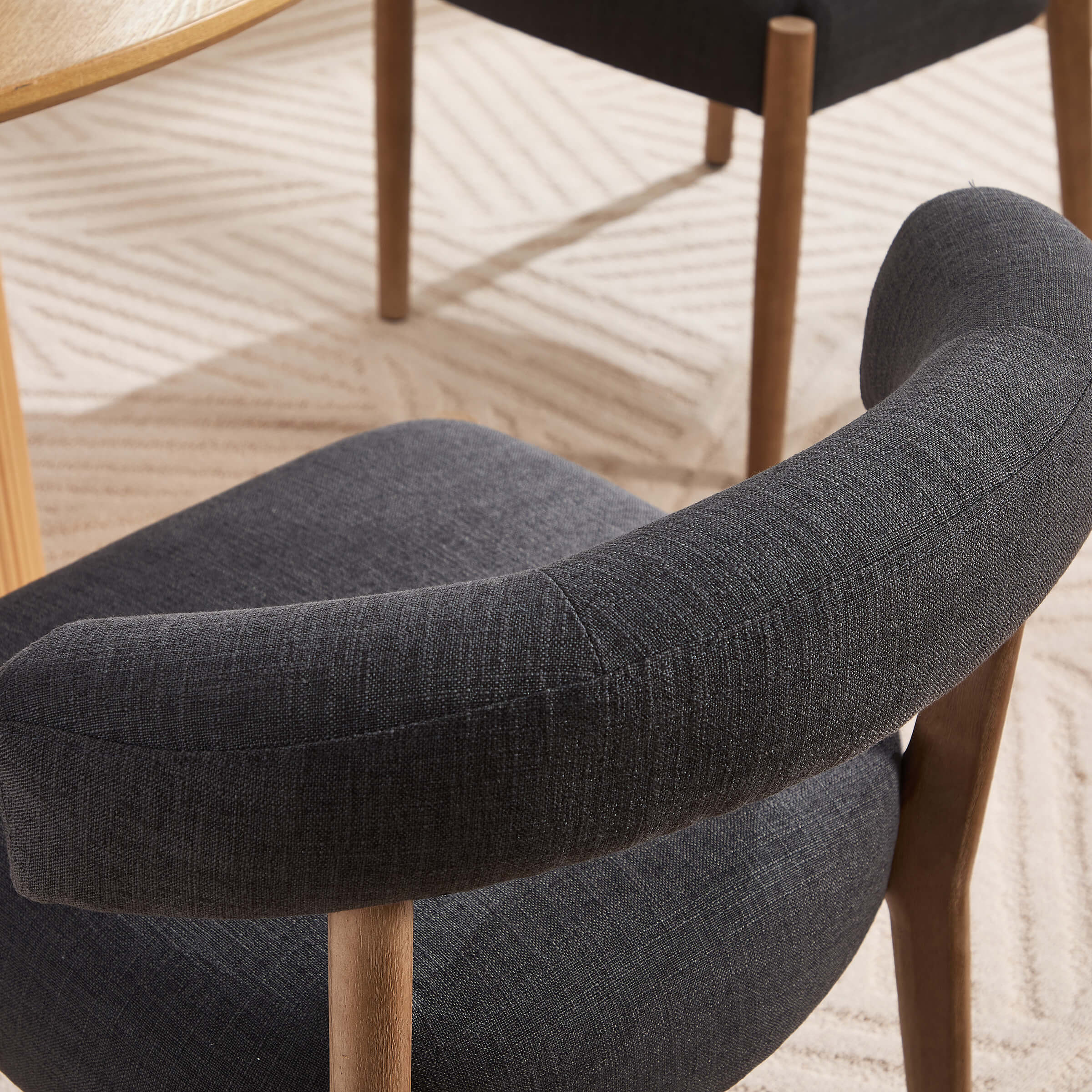 Curved Open Back Kitchen Chairs Set of 2 - 10077DC