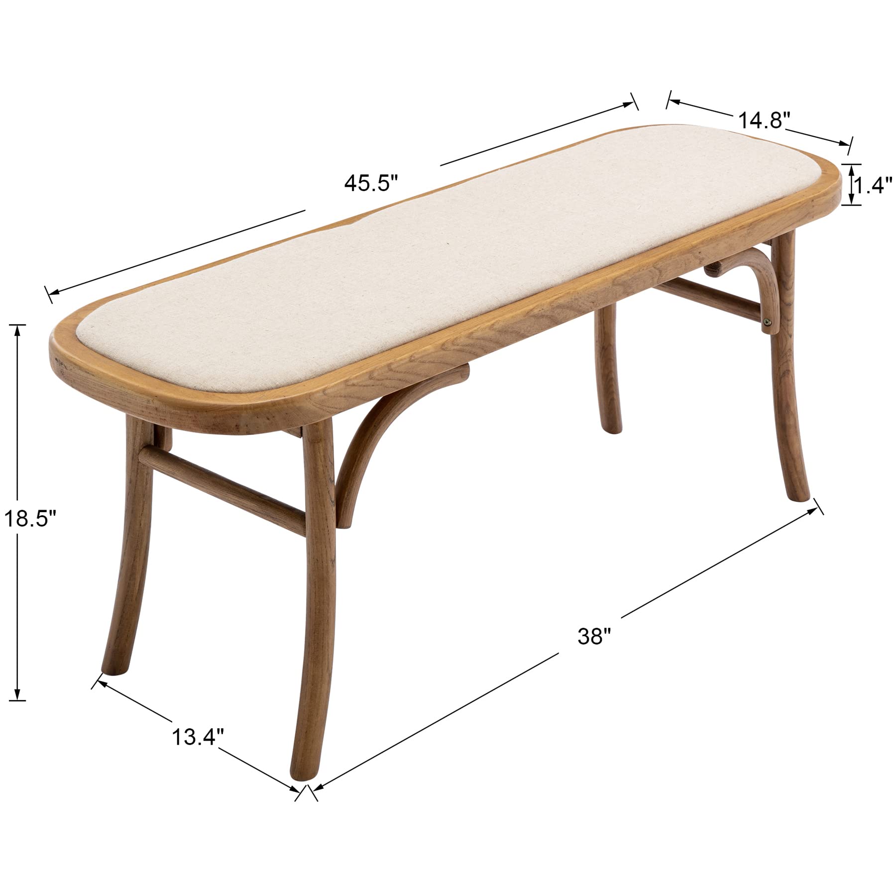 Janoray Wood Dining Bench for Entryway - 1972BH