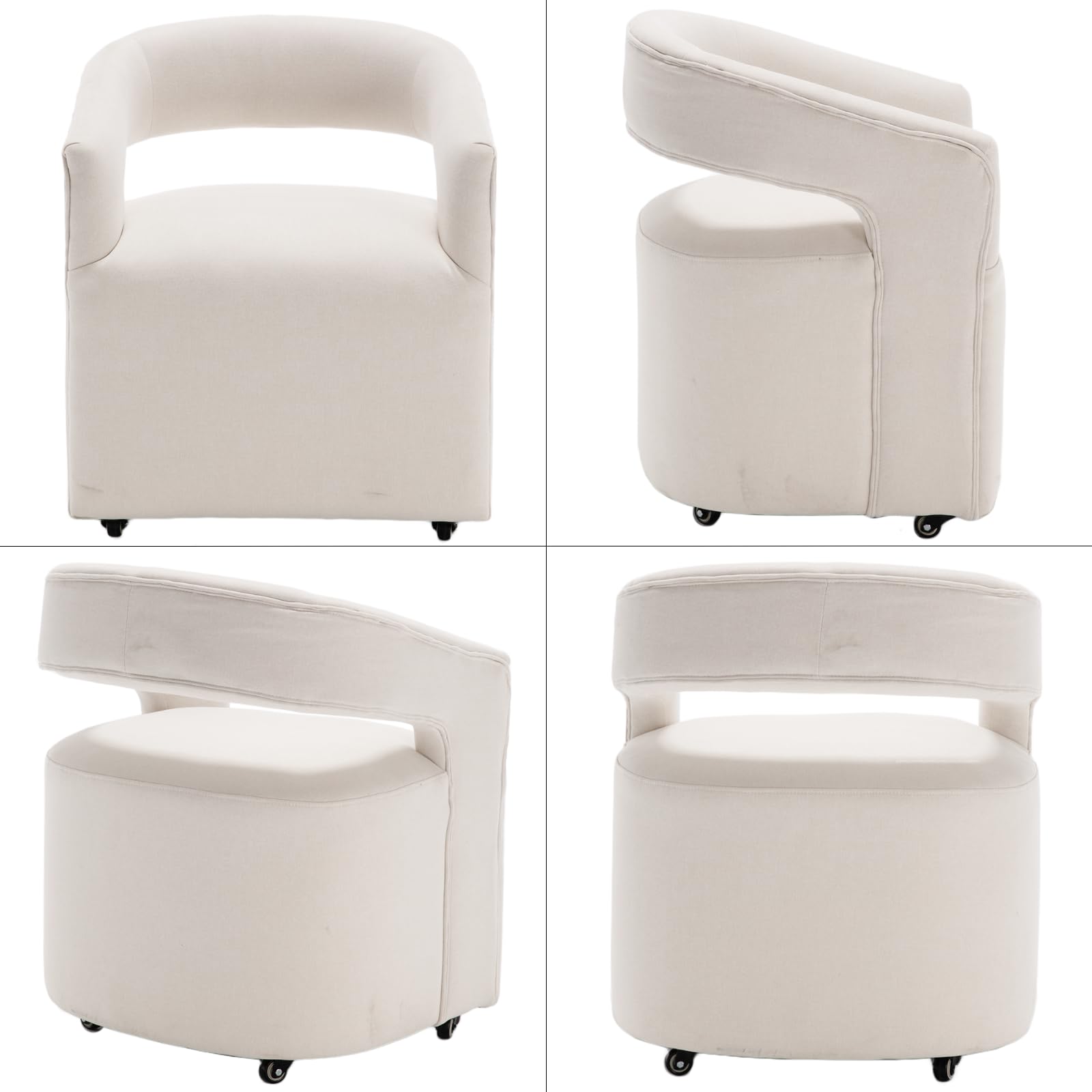 ROCITY Swivel Open Back Dining Chair 1 PCS - 10027DC