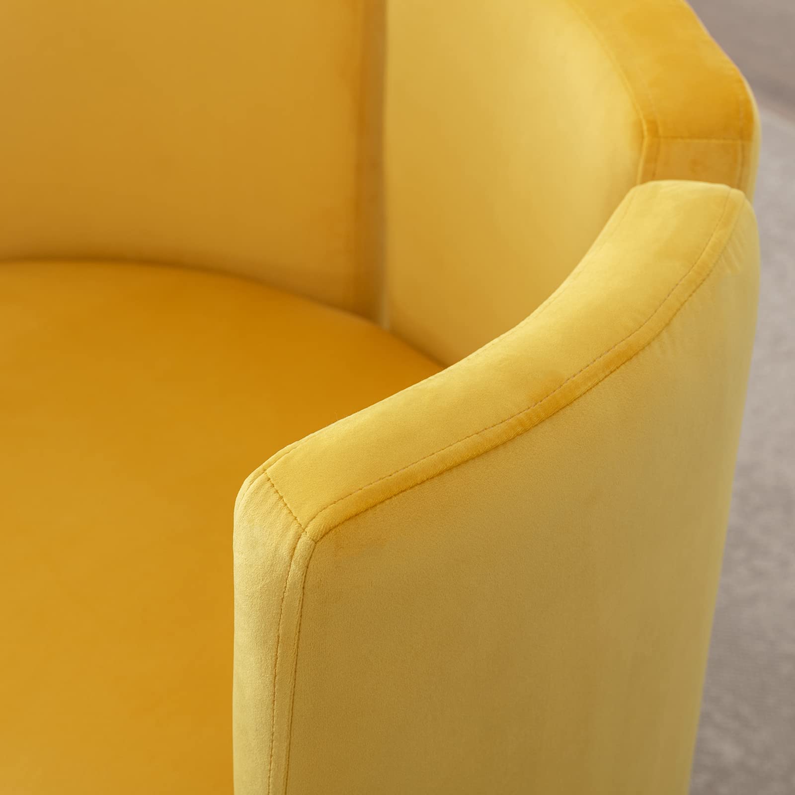 CHICAURA Modern Velvet Barrel Side Accent Chair 1 PCS - 3714AC