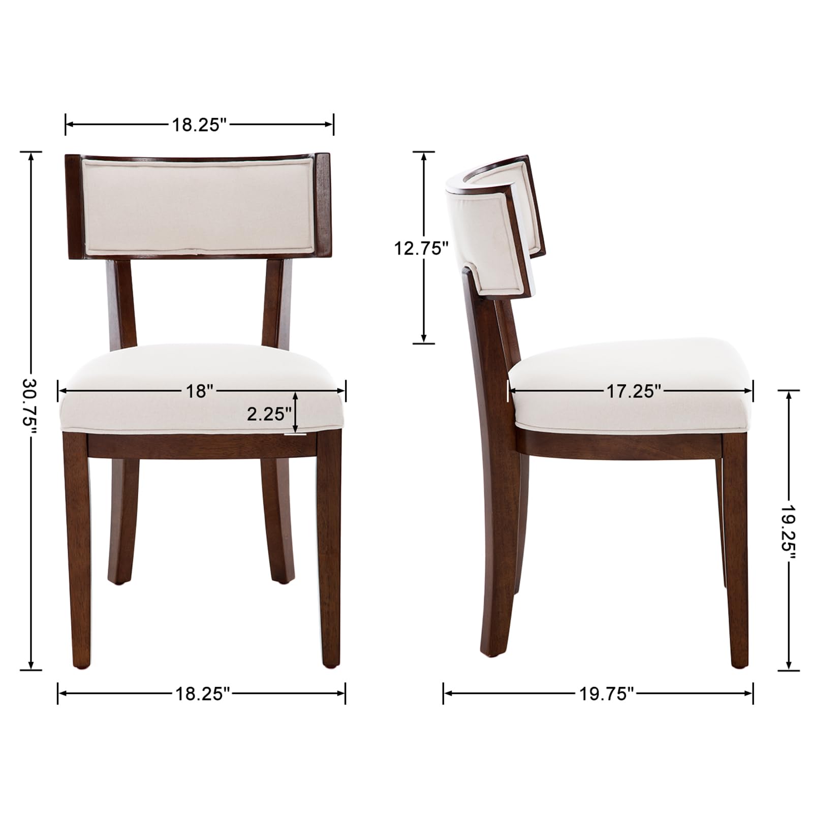 Janoray Solid Wood Dining Chairs Set of 2 - X061DC