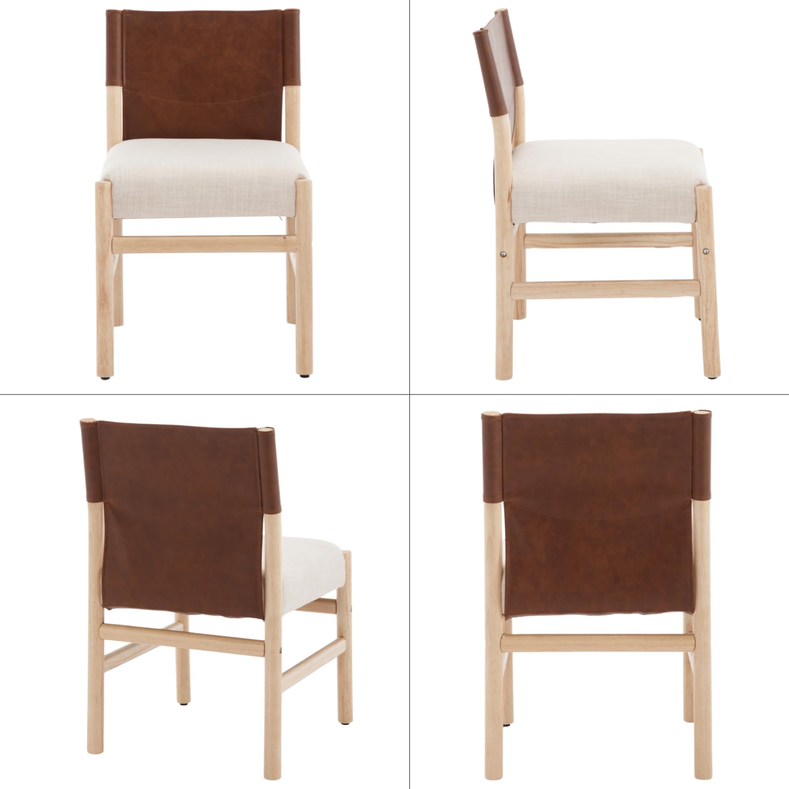 EALSON Mid-Century Armless Dining Chairs Set of 2 - 10040DC