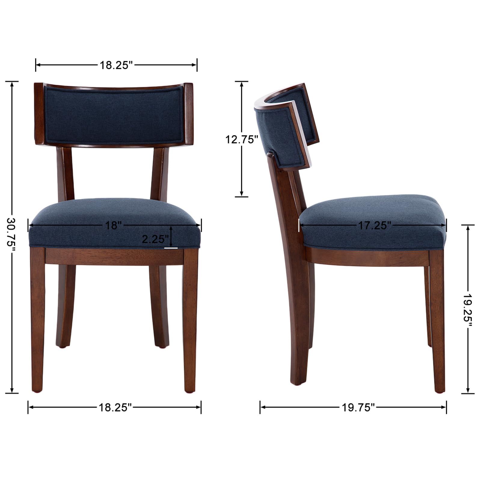 Janoray Solid Wood Dining Chairs Set of 2 - X061DC