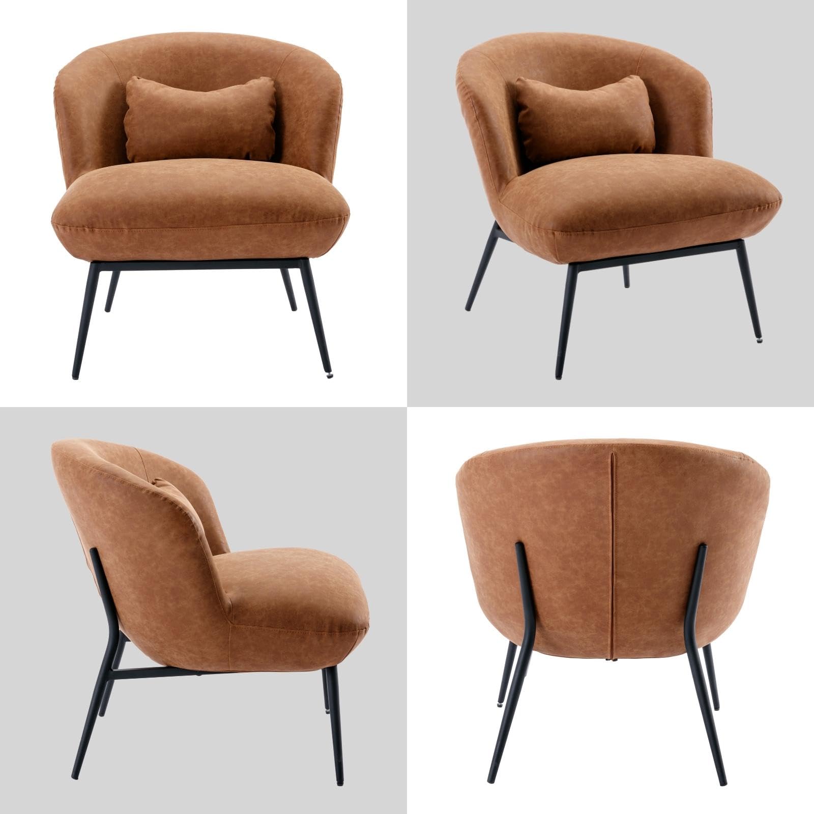 ROCITY Modern Accent Chair with Lumbar Pillow 1 PCS -19040AC