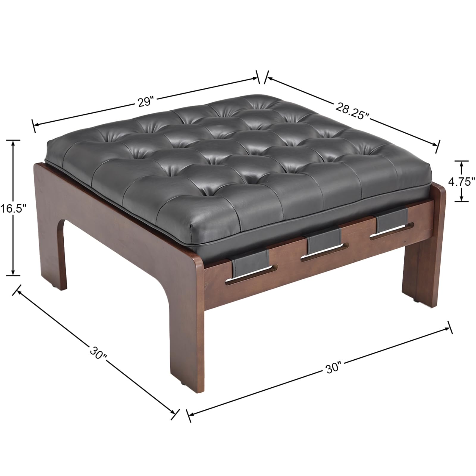 Kmax Leather Ottoman Coffee Table - 63051 & 6305CT