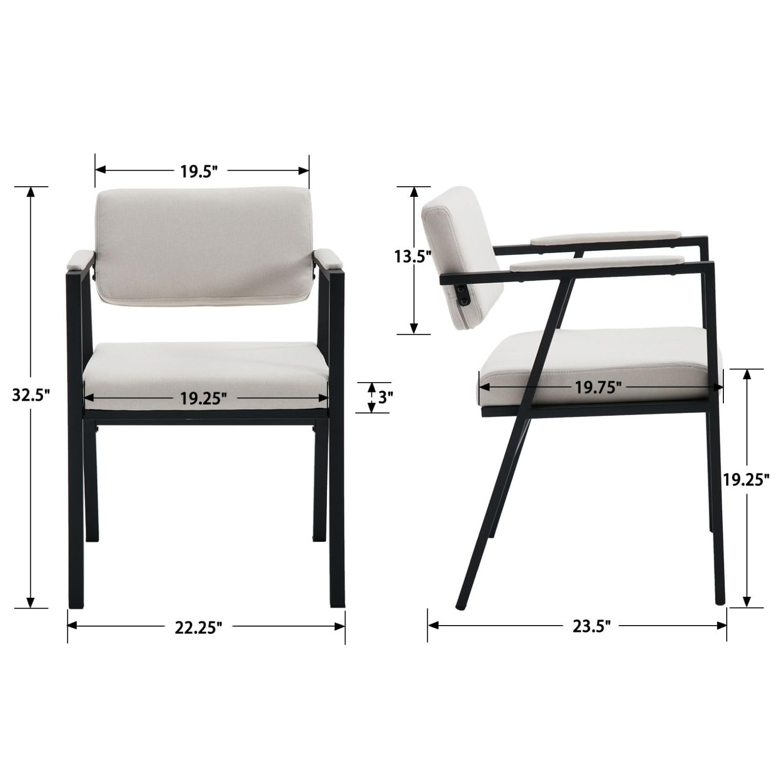 ROCITY Upholstred Dining Chairs Set of 2 - X381