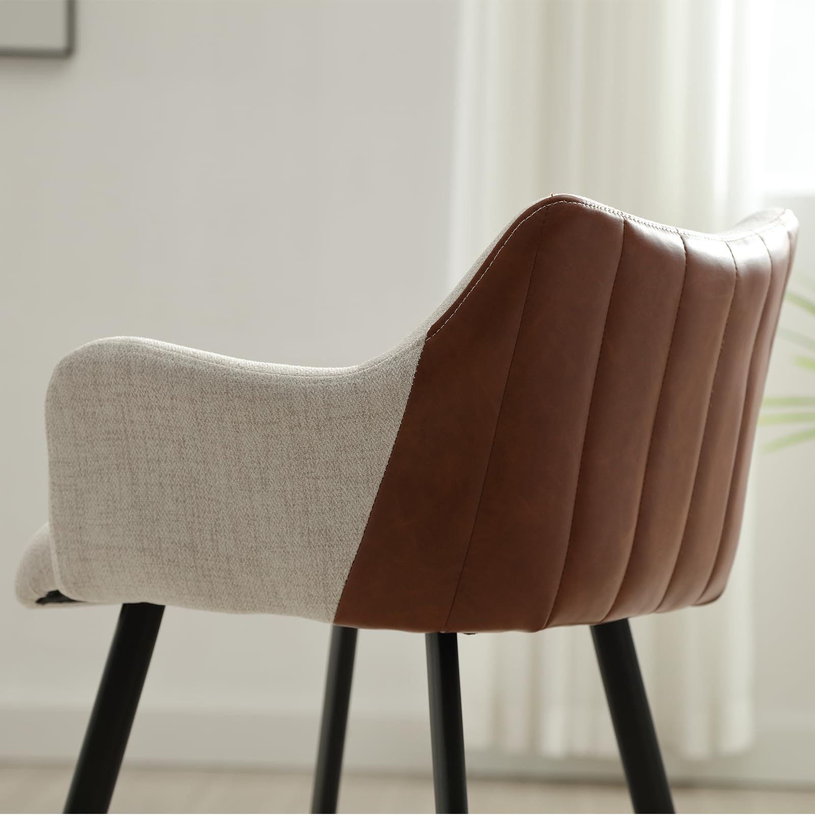 VESCASA 26"H Modern Linen Counter Height Stools Set of 2 - 5029CS