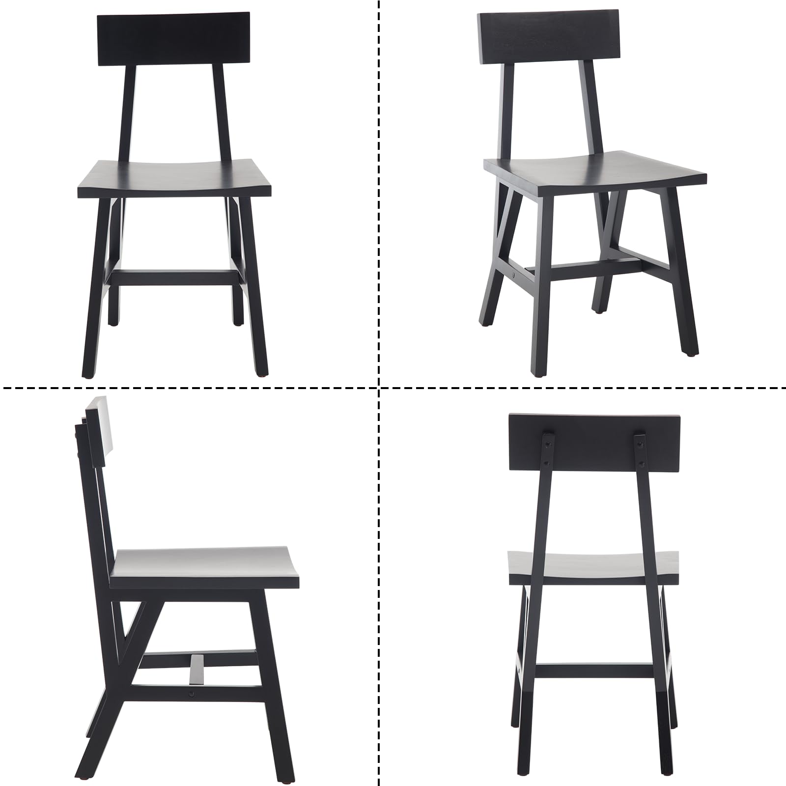 Kmax Oak Wood Dining Chairs Set of 4 - X016DC